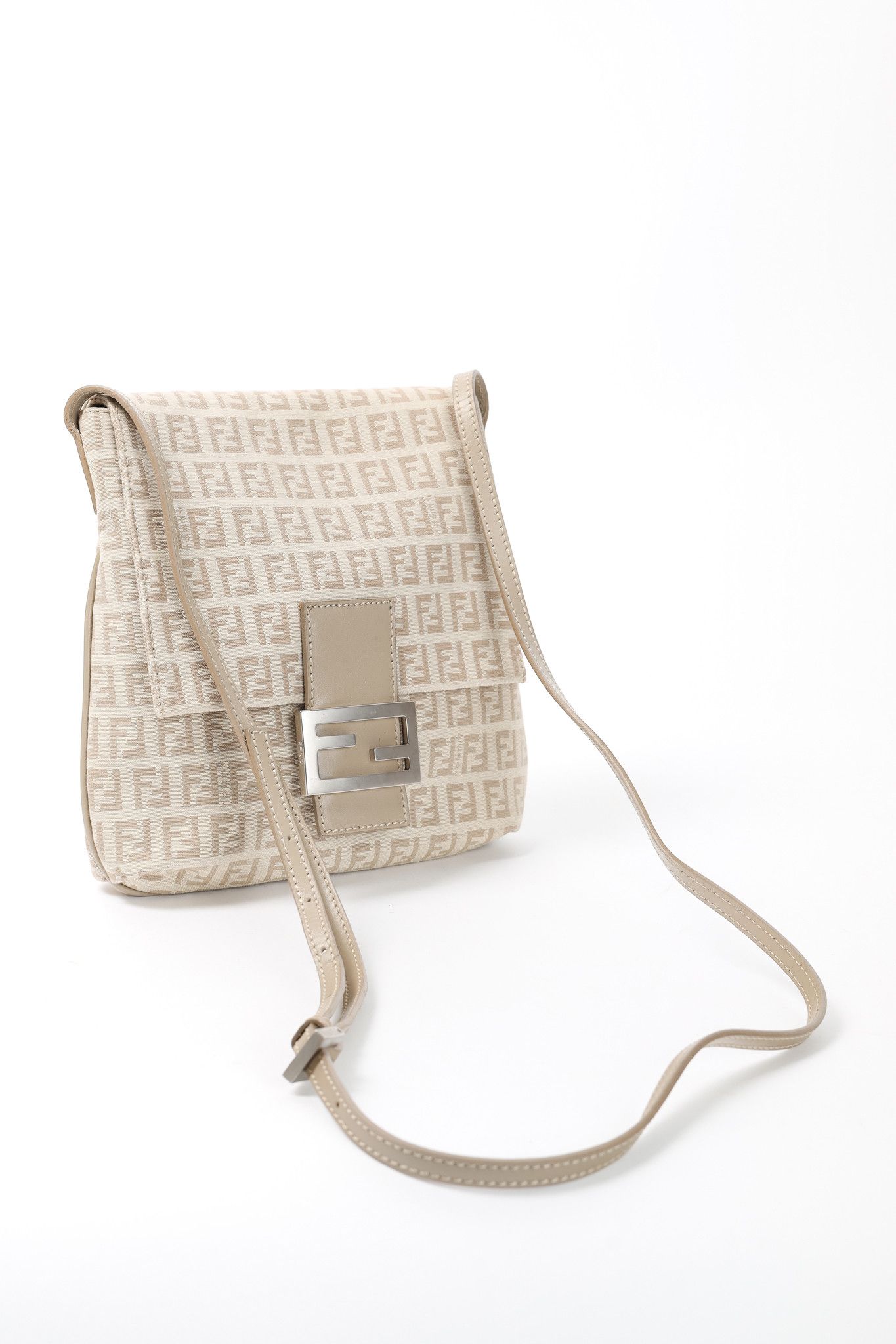 Fendi Fendi Beige Tortora & Pietra Zucchino Piatta Crossbody Size ONE SIZE - 6 Thumbnail