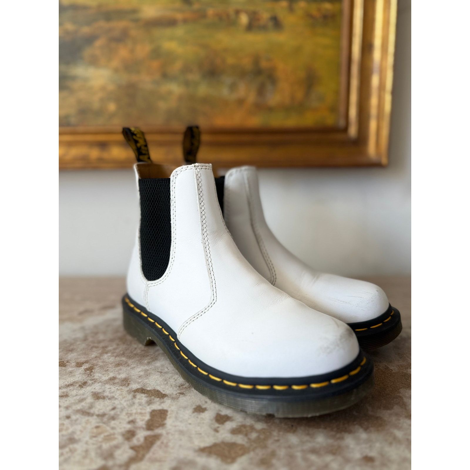 Dr. Martens Doc Martens Leather White Chelsea Boots Ladies Size 6 Size US 6 / IT 36 - 3 Thumbnail