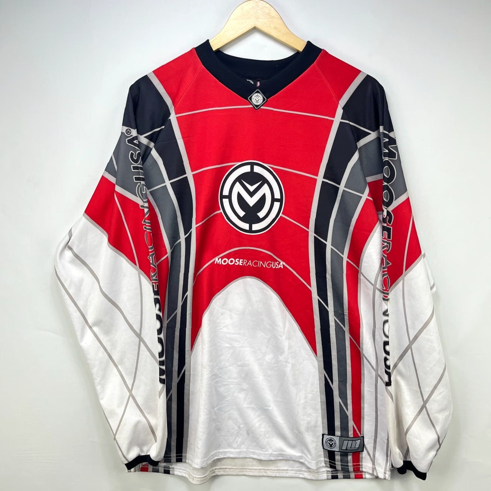 Vintage VINTAGE Moose Racing Shirt Long Sleeve Adult M Red 90s 1990s Racing Jersey Mens Size US M / EU 48-50 / 2 - 2 Thumbnail