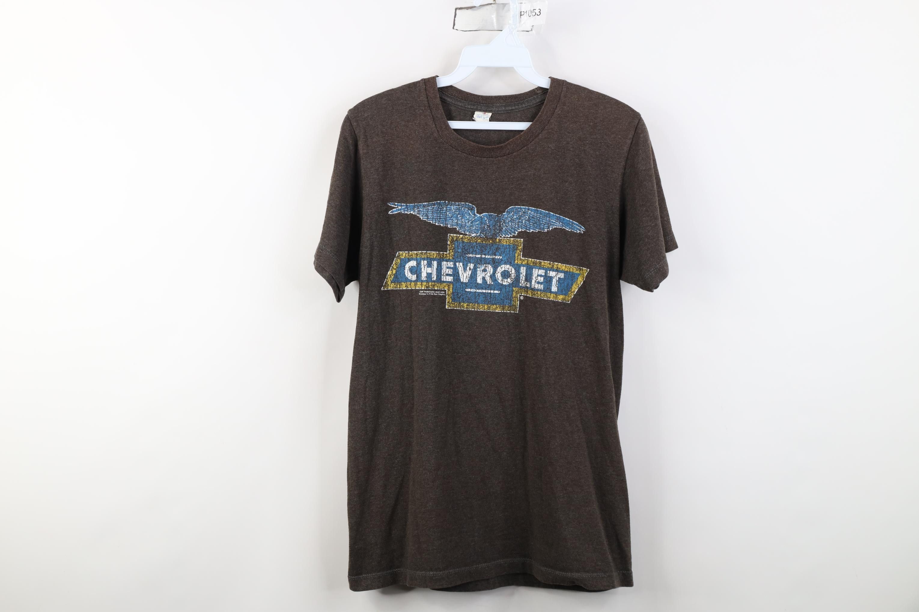 Vintage Vintage Spell Out GM Chevrolet Short Sleeve T-Shirt Brown Size US S / EU 44-46 / 1 - 1 Thumbnail