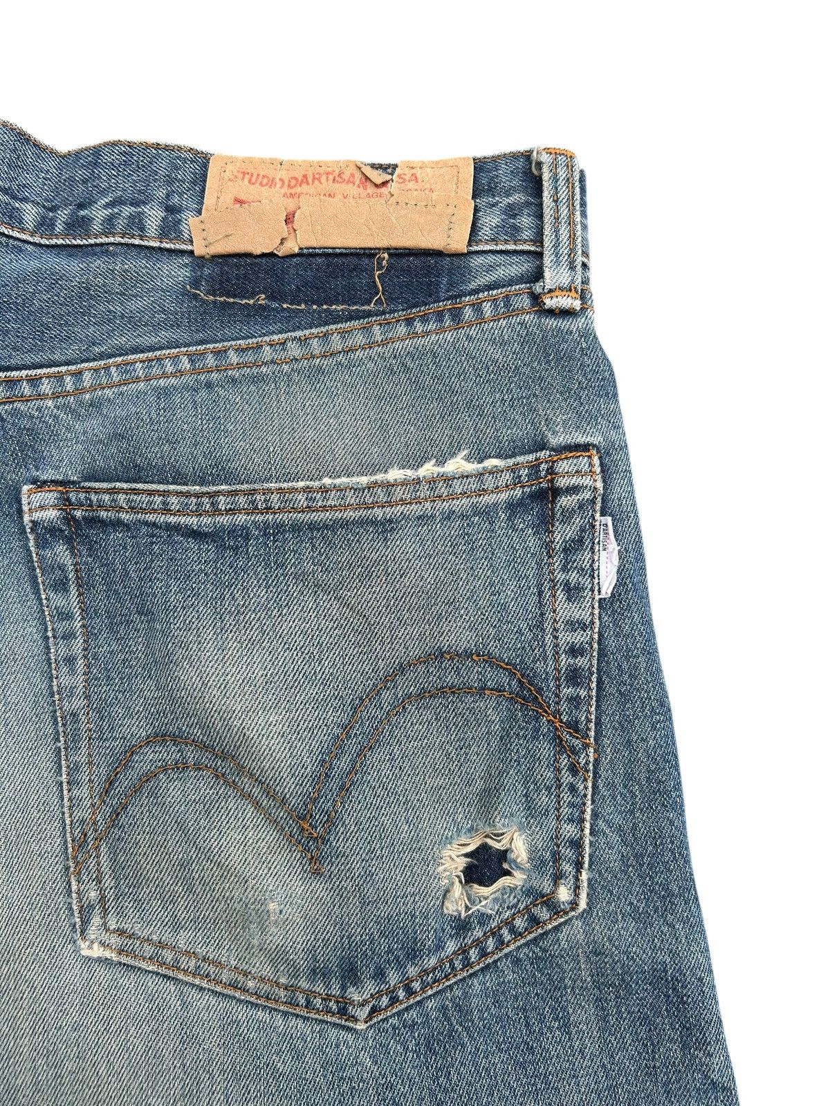 Kapital Vintage Studio Dartisan Selvedge Distressed Denim Jeans Size US 32 / EU 48 - 13 Thumbnail