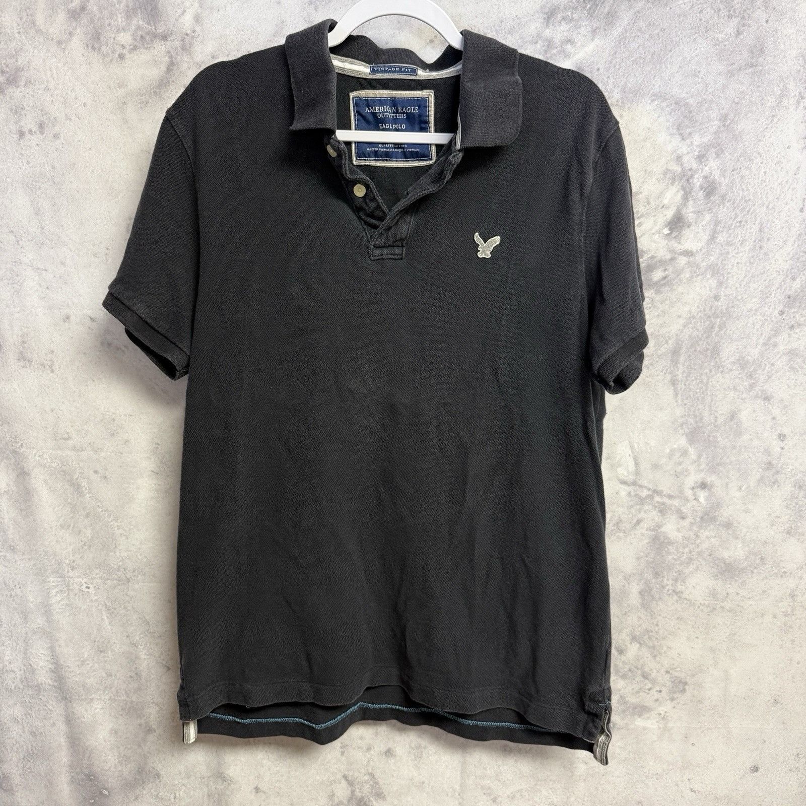 American Eagle Outfitters American Eagle Outfitters Polo Shirt Mens XL 22.5x28 Black Y Size US XL / EU 56 / 4 - 1 Thumbnail