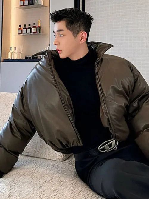 VIBE Brown Puffer Jacket Size US M / EU 48-50 / 2 - 2 Thumbnail