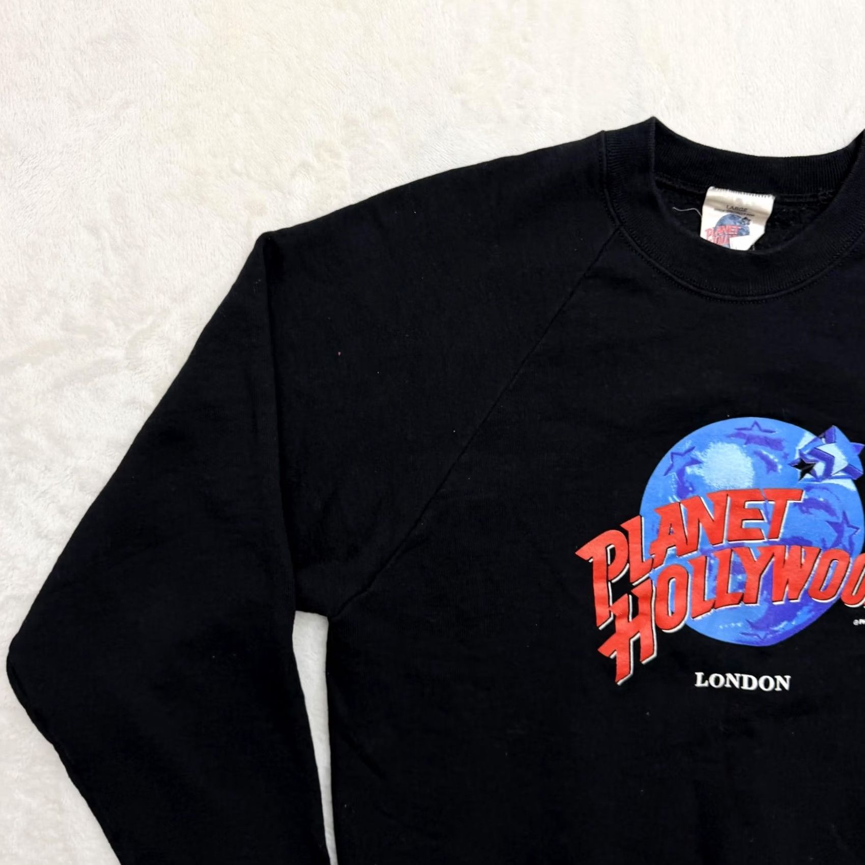 Planet Hollywood VINTAGE Planet Hollywood London Sweatshirt Mens Large Black Graphic 90s Crewneck Logo Printed Pullover Movie City Size US L / EU 52-54 / 3 - 6 Thumbnail