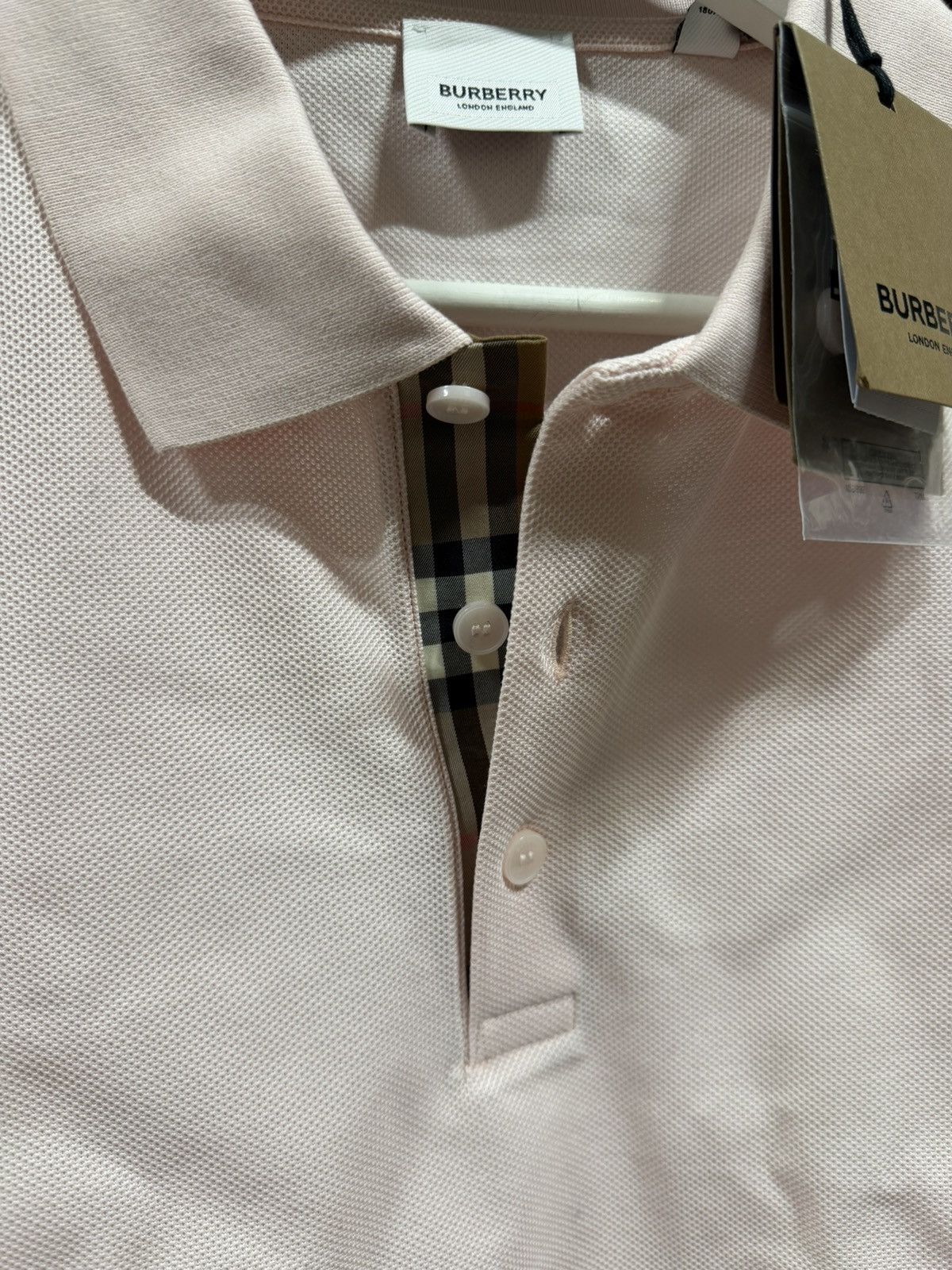 Burberry Burberry Check Detailed Polo Shirt NEW 600$ Size US XL / EU 56 / 4 - 2 Thumbnail