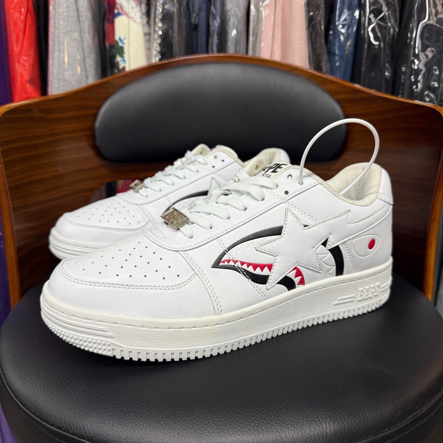 Bape Bape Collab White Lowtop Sneakers 10.5 Men Size US 10.5 / EU 43-44 - 1 Thumbnail