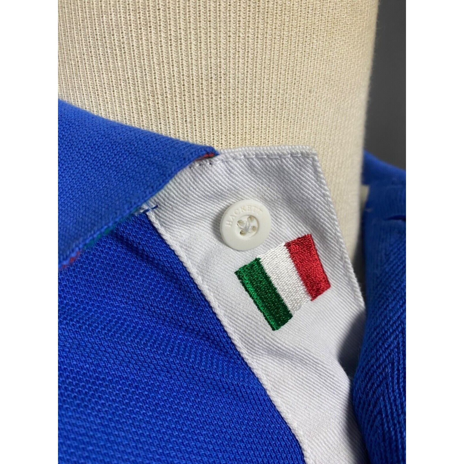 Hackett Hackett "Italia" Big Logo Men's Blue Polo T-Shirt Size M Size US M / EU 48-50 / 2 - 10 Thumbnail