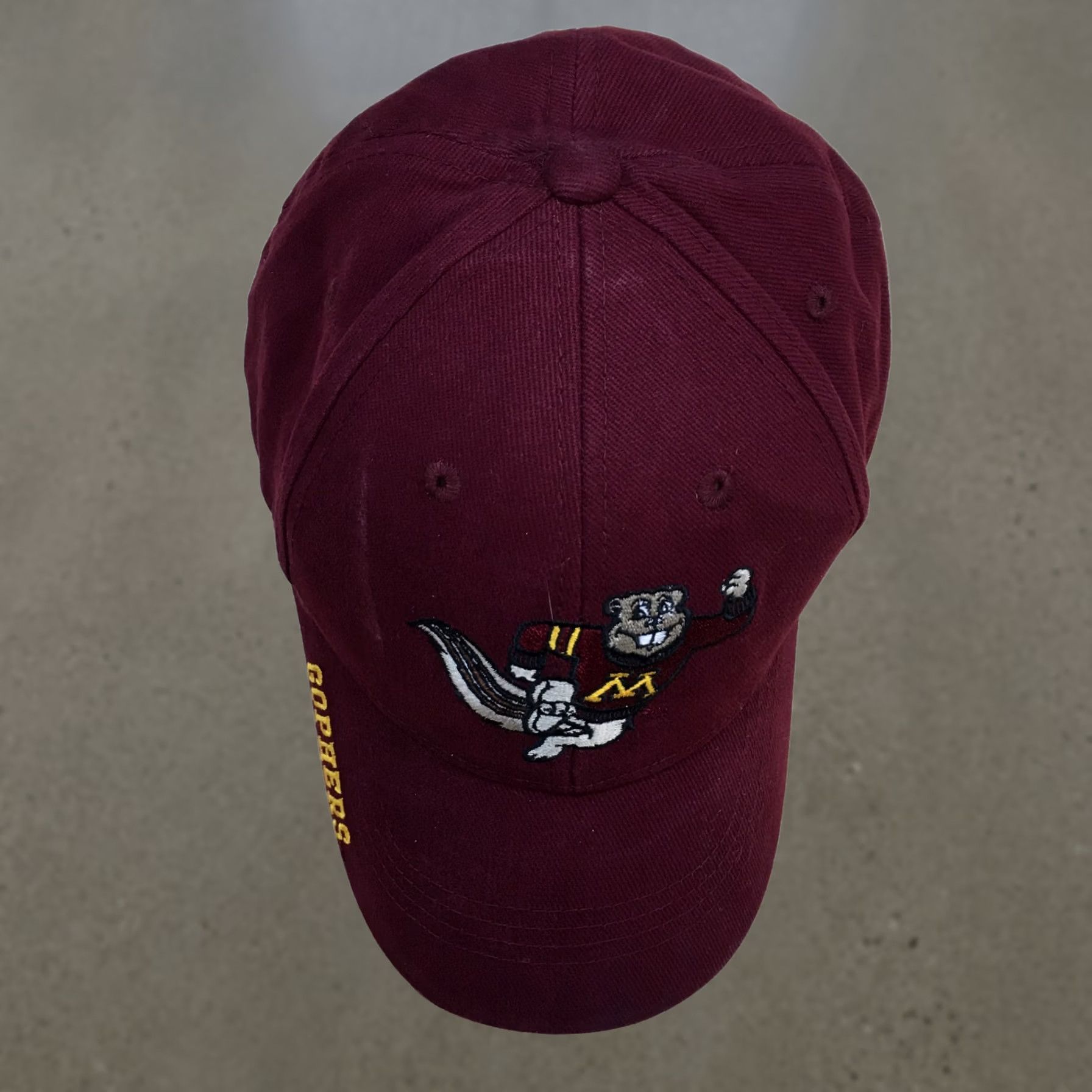 Logo 7 Russell Golden Grophers Baseball Cap Hat Mens Maroon Minnesota Logo Red Polyester Adjustable Breathable Lightweight Casual Size ONE SIZE - 1 Thumbnail