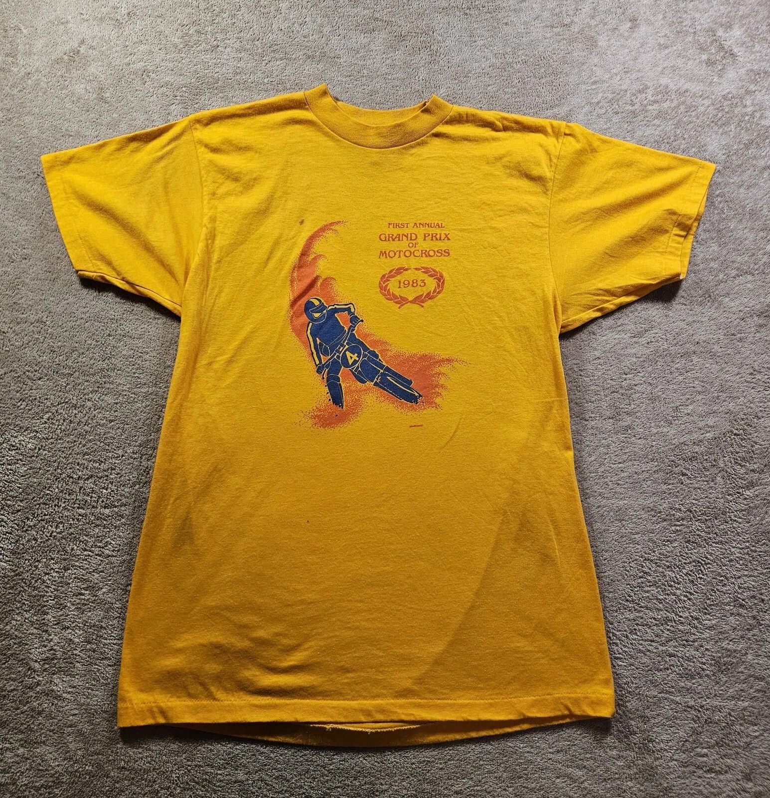 Vintage VINTAGE 80s Motocross T-shirt Hanes Fifty Fifty Size US L / EU 52-54 / 3 - 1 Thumbnail
