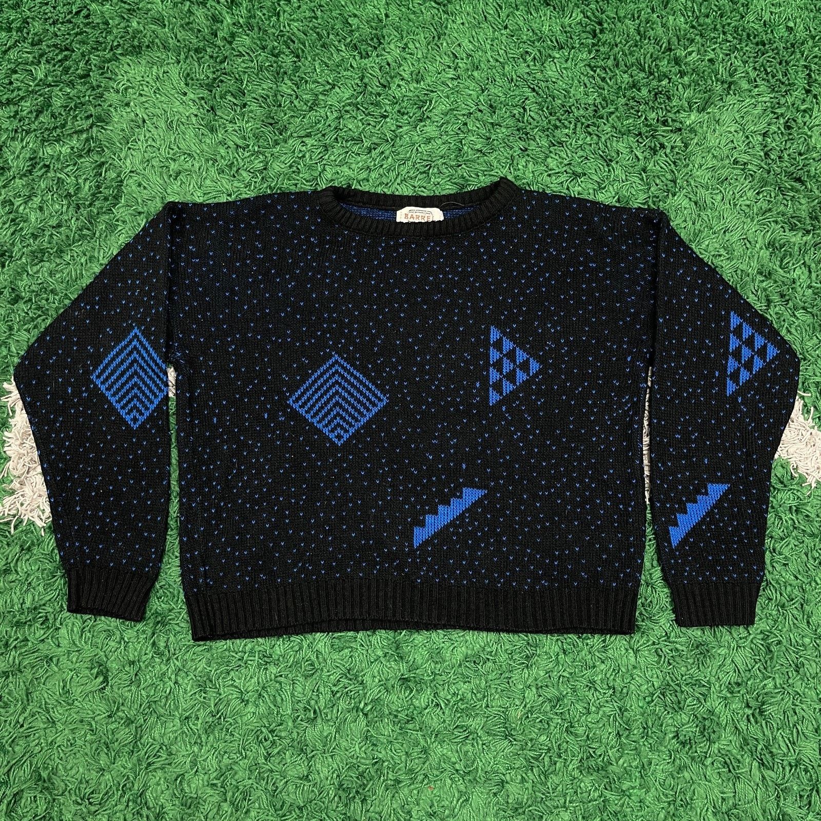 Vintage Vintage 90s Barrel Geometric Knit Pullover Sweater Small Size S / US 4 / IT 40 - 1 Thumbnail