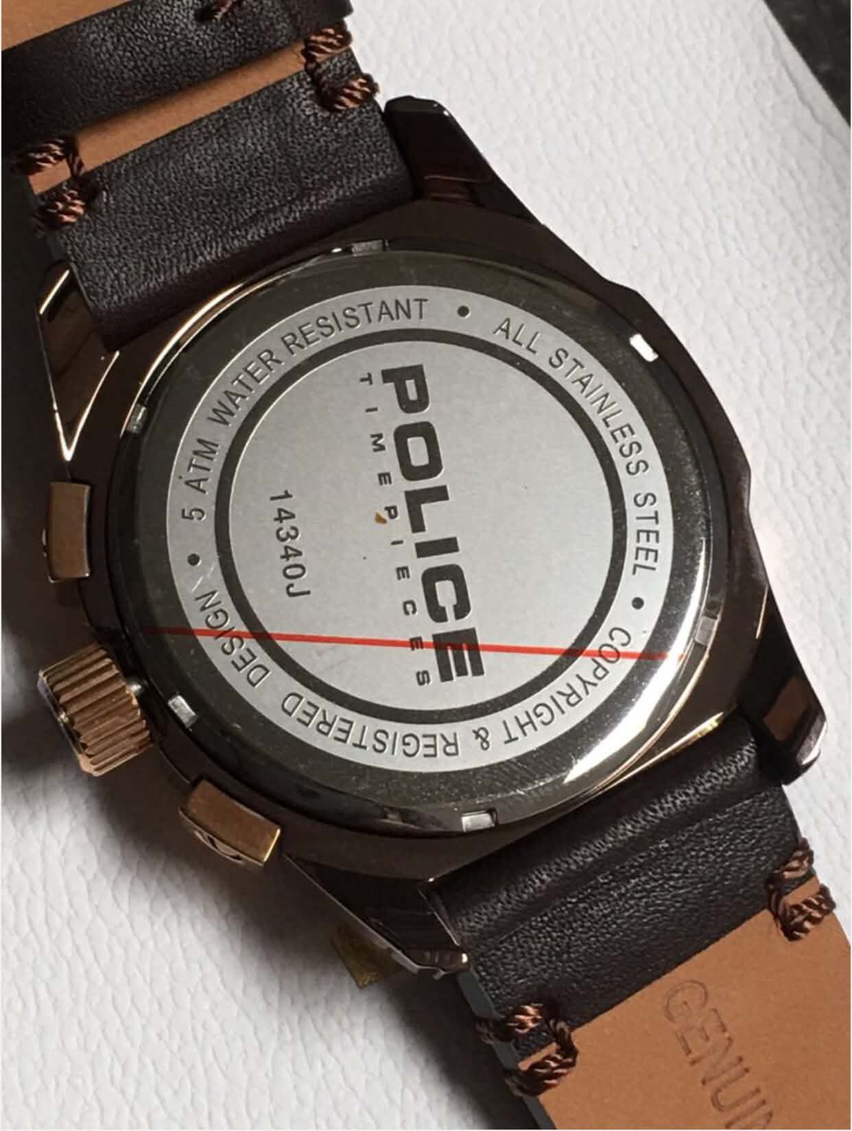 Other Police Stainless Steel DB Leather Strap / Rose Gold Bezel Size ONE SIZE - 2 Thumbnail
