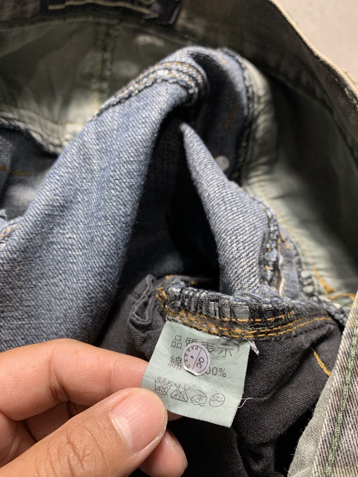 Number (N)ine Japanese Brand BreathMint Double Waist Denim Jeans Size US 32 / EU 48 - 6 Thumbnail