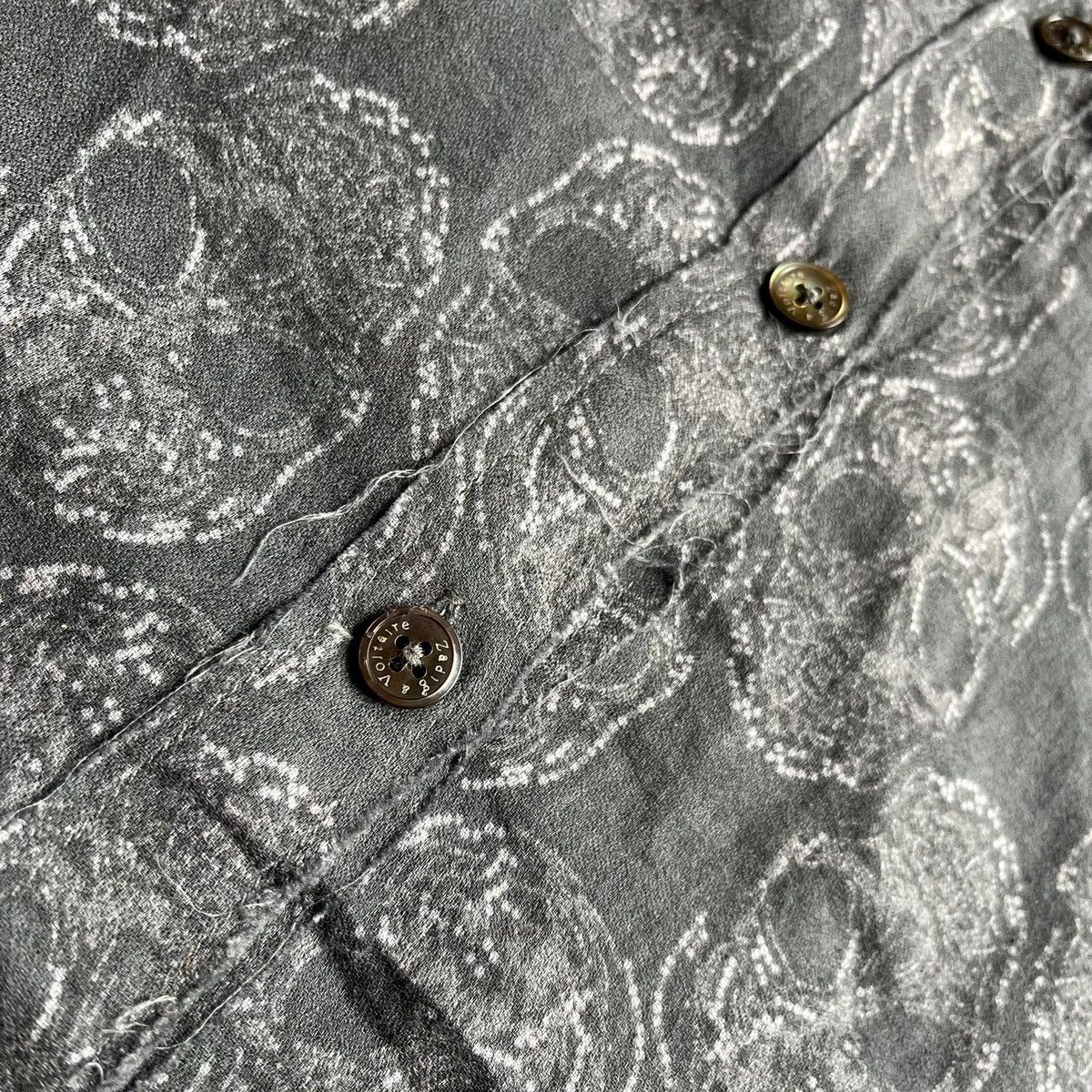 Zadig & Voltaire Zadig & Voltarie Teva Skull Button Up Shirt Size US S / EU 44-46 / 1 - 7 Thumbnail