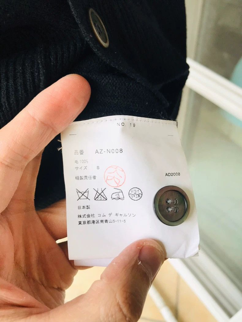 Comme des Garcons Comme Des Garcons Black Wool Knitwear Wool Cardigan Size S / US 4 / IT 40 - 4 Thumbnail