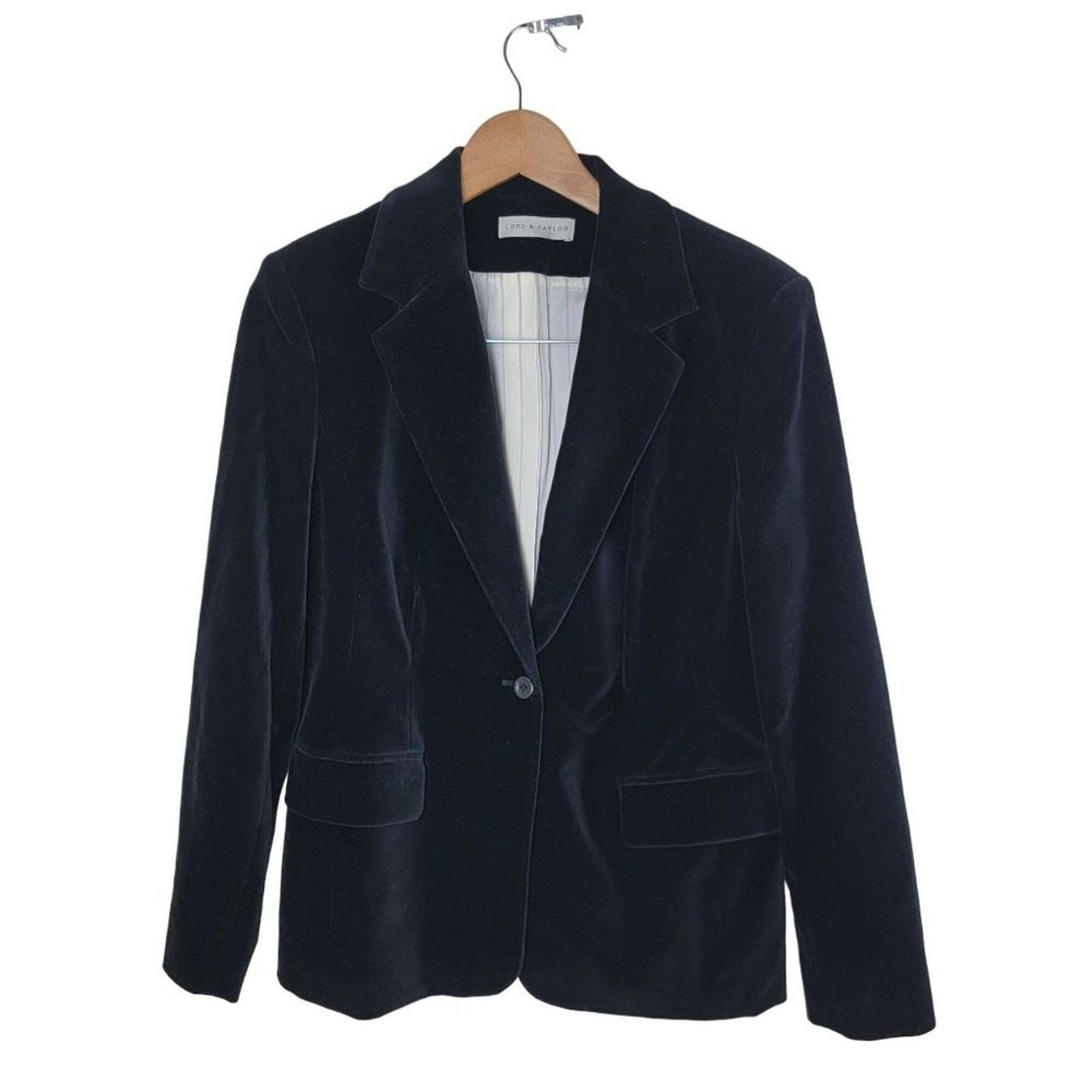 Lord & Taylor Lord & Taylor Womens Velour Crushed Velvet Blazer size 8 Size M / US 6-8 / IT 42-44 - 2 Thumbnail