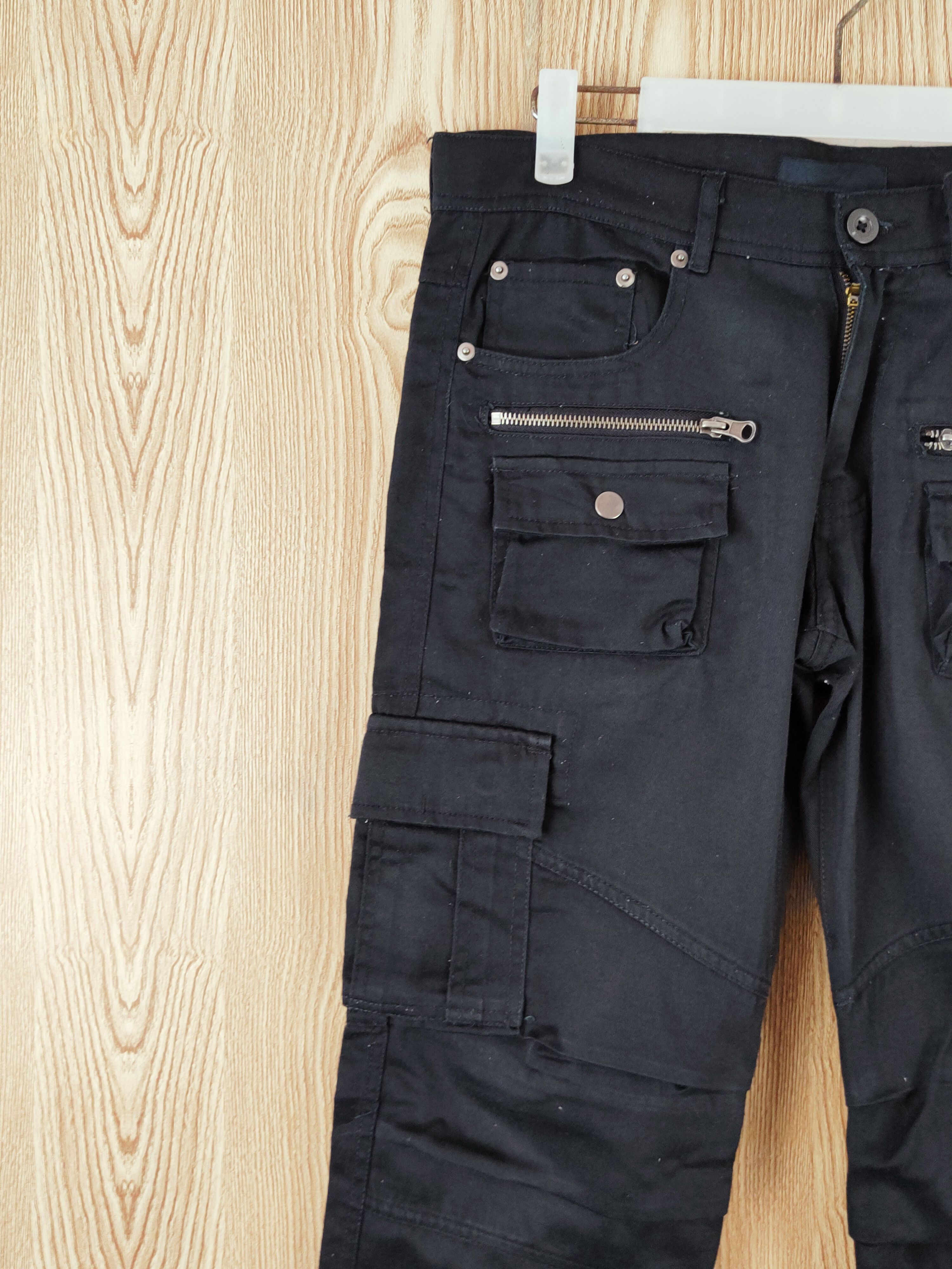 Japanese Brand D Sparlele Black Multipocket Tactical Cargo Pants #W905 Size US 31 - 3 Thumbnail