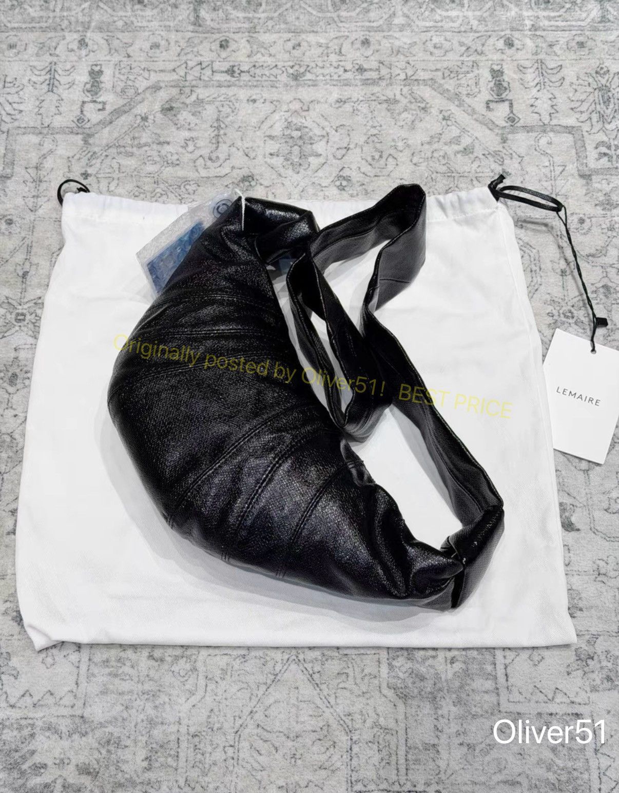 Lemaire Lemaire Croissant Bag Coated Truffle Colorway KKKK102609 Size ONE SIZE - 4 Thumbnail