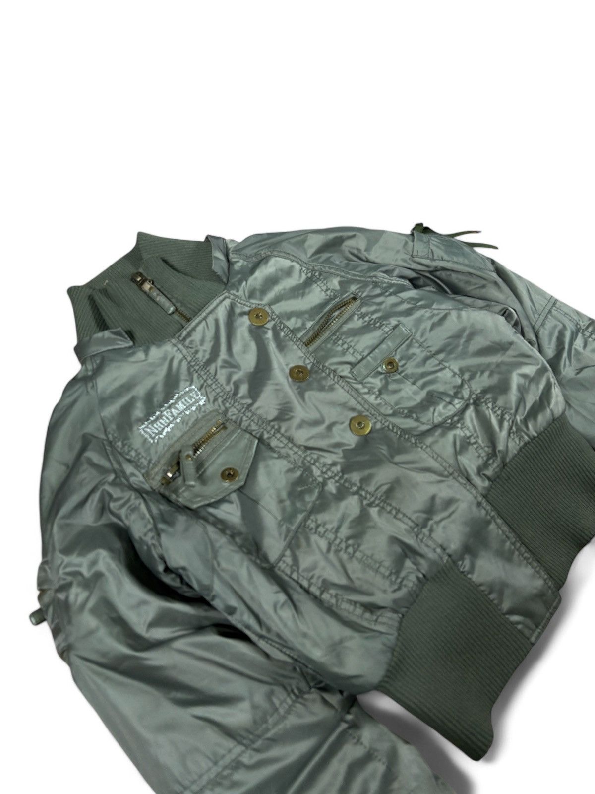 Vintage Vintage Cropped Bomber jacket Size XS / US 0-2 / IT 36-38 - 3 Thumbnail