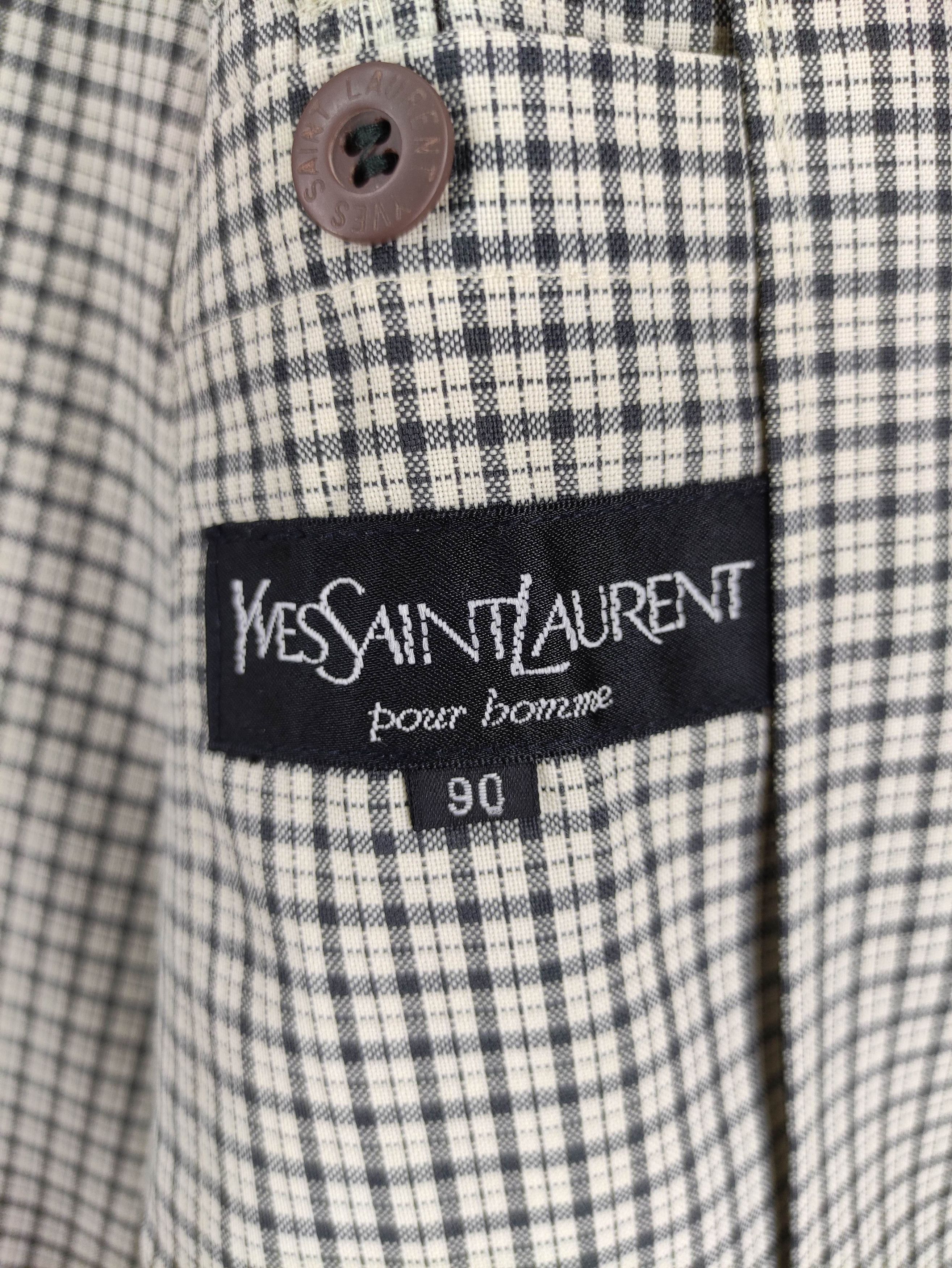 Vintage Vintage Yves Saint Laurent Chekered Jacket Zipper Size US L / EU 52-54 / 3 - 5 Thumbnail