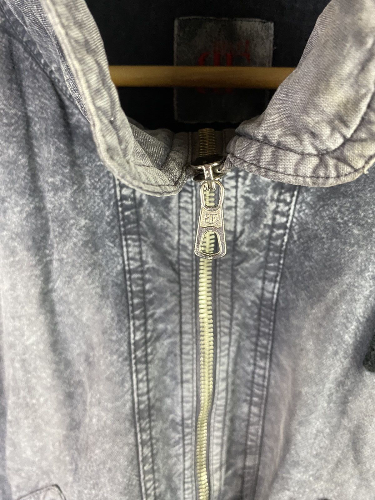 Vintage Vintage BELFE Hooded Jacket in Washed Grey Size US M / EU 48-50 / 2 - 5 Thumbnail