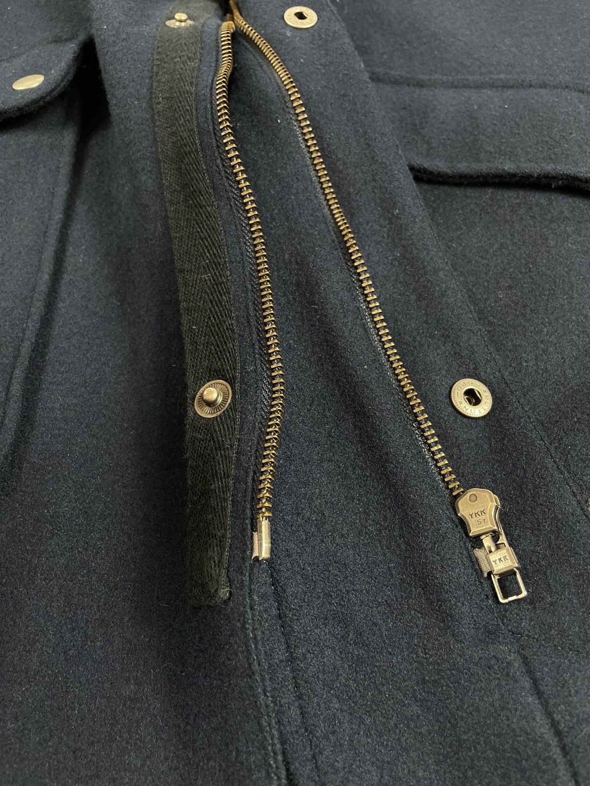 Adidas 00s Adidas Originals Vintage Wool Coat Navy Blue early 2000s Size US L / EU 52-54 / 3 - 9 Thumbnail