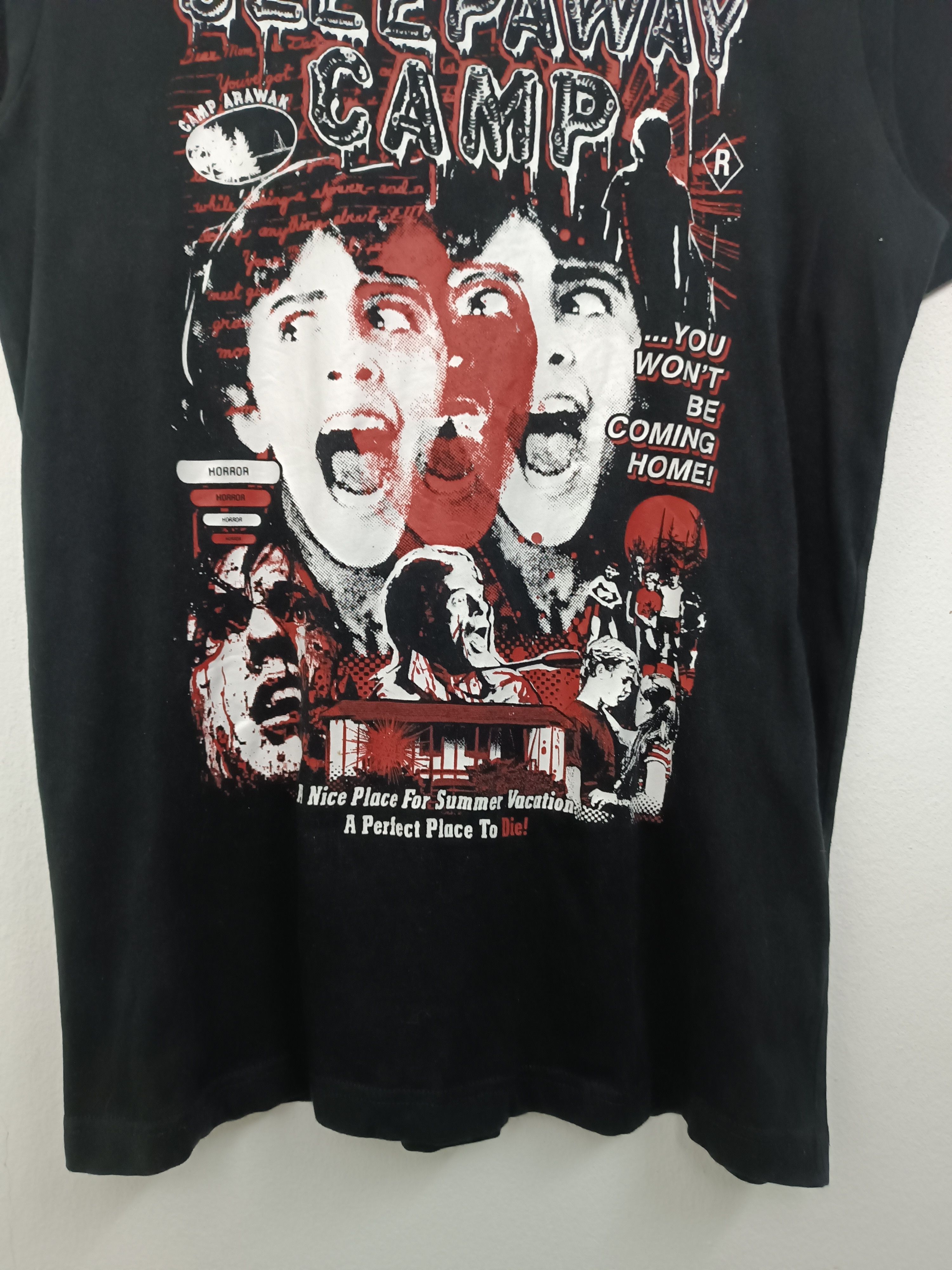 Other VINTAGE SLEEPAWAY CAMP 1983 HORROR CRIME MOVIE TEE SLASHER Size US M / EU 48-50 / 2 - 9 Thumbnail