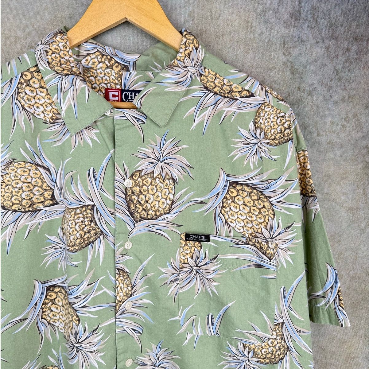 Chaps Ralph Lauren VTG 90s Chaps Ralph Lauren Button Up Shirt Sz XL Green Size US XL / EU 56 / 4 - 3 Thumbnail