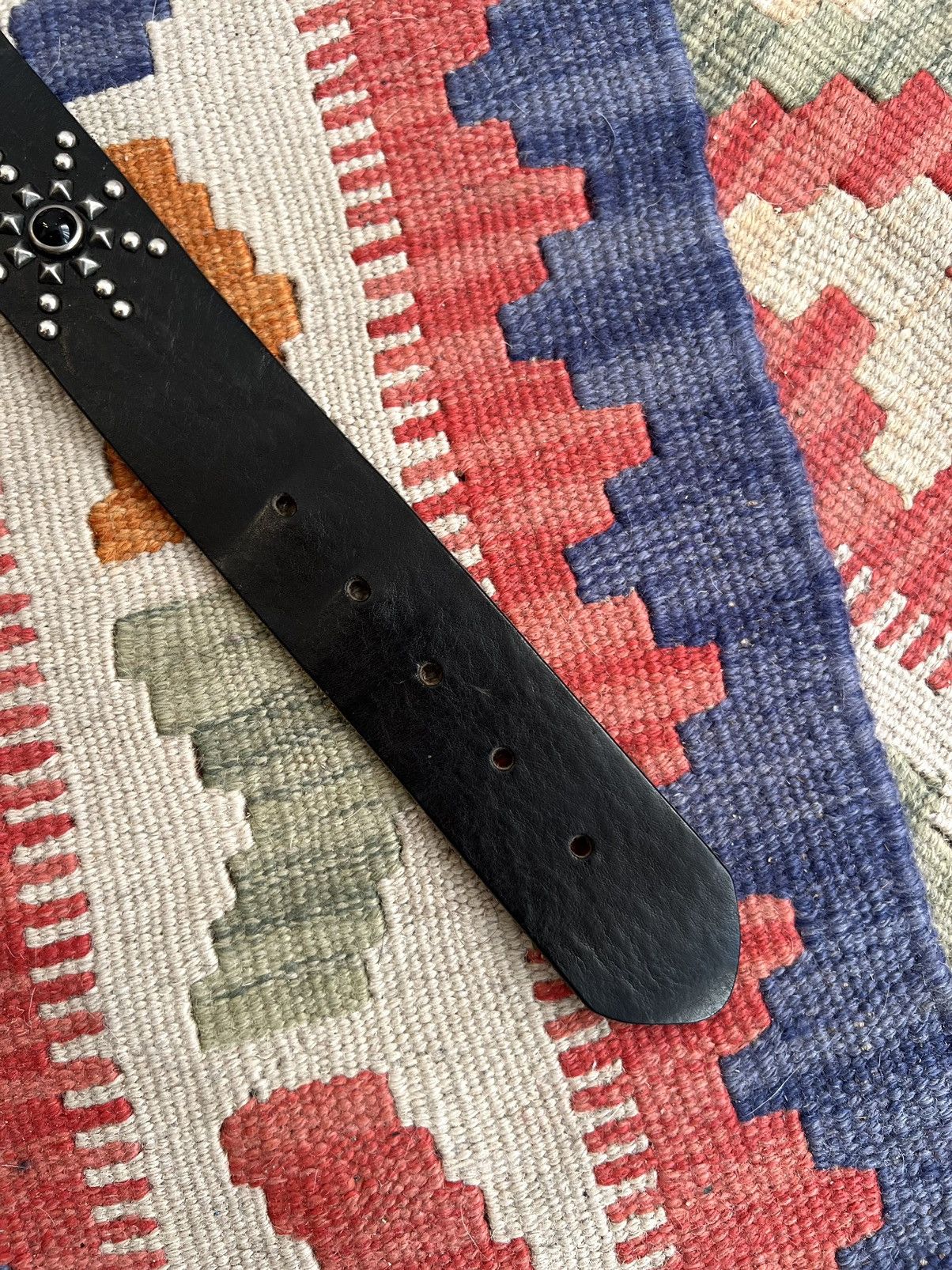 Iron Heart Vintage Hollywood Trading Company Stud Stingray Leather Belt Size ONE SIZE - 7 Thumbnail