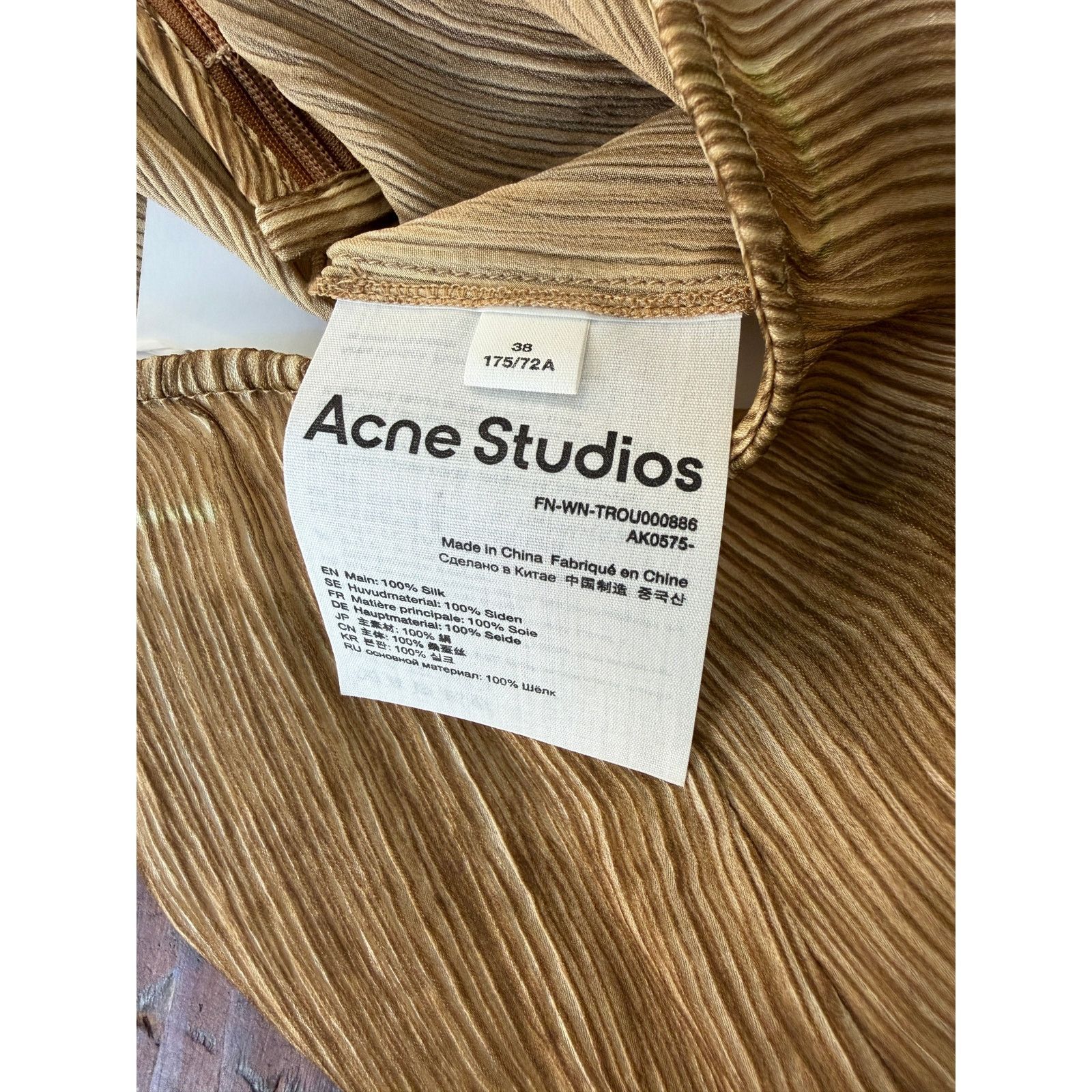 Acne Studios Acne Studios Brown Crinkled Trousers Size 26" / US 2 / IT 38 - 5 Thumbnail
