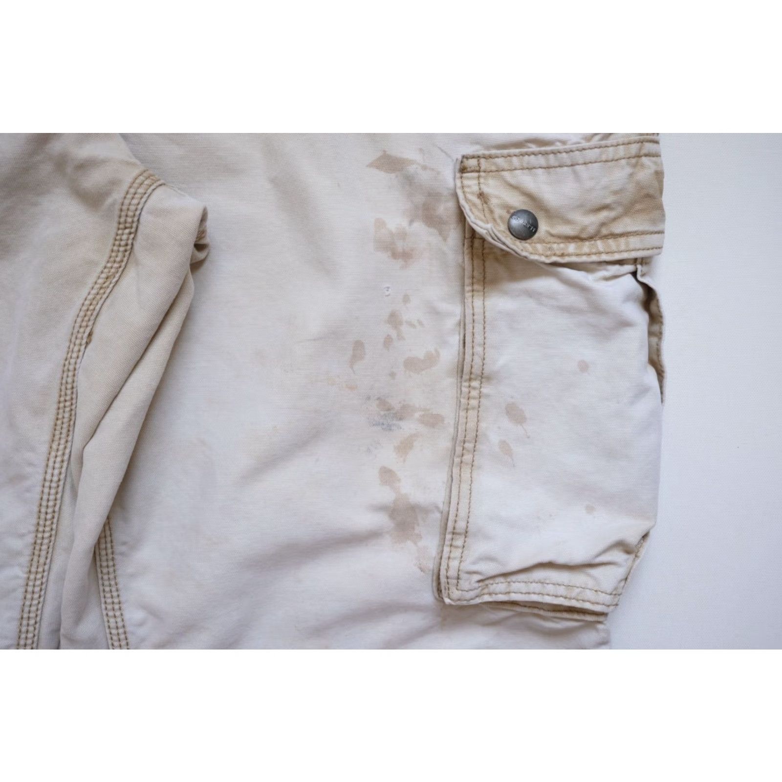 Carhartt VINTAGE Carhartt VTG Y2K 90s Workwear Distressed Cargo Pants Relaxed Fit Mens 38x32 Beige Cargo Pants 90s Womens? Size US 38 / EU 54 - 4 Thumbnail