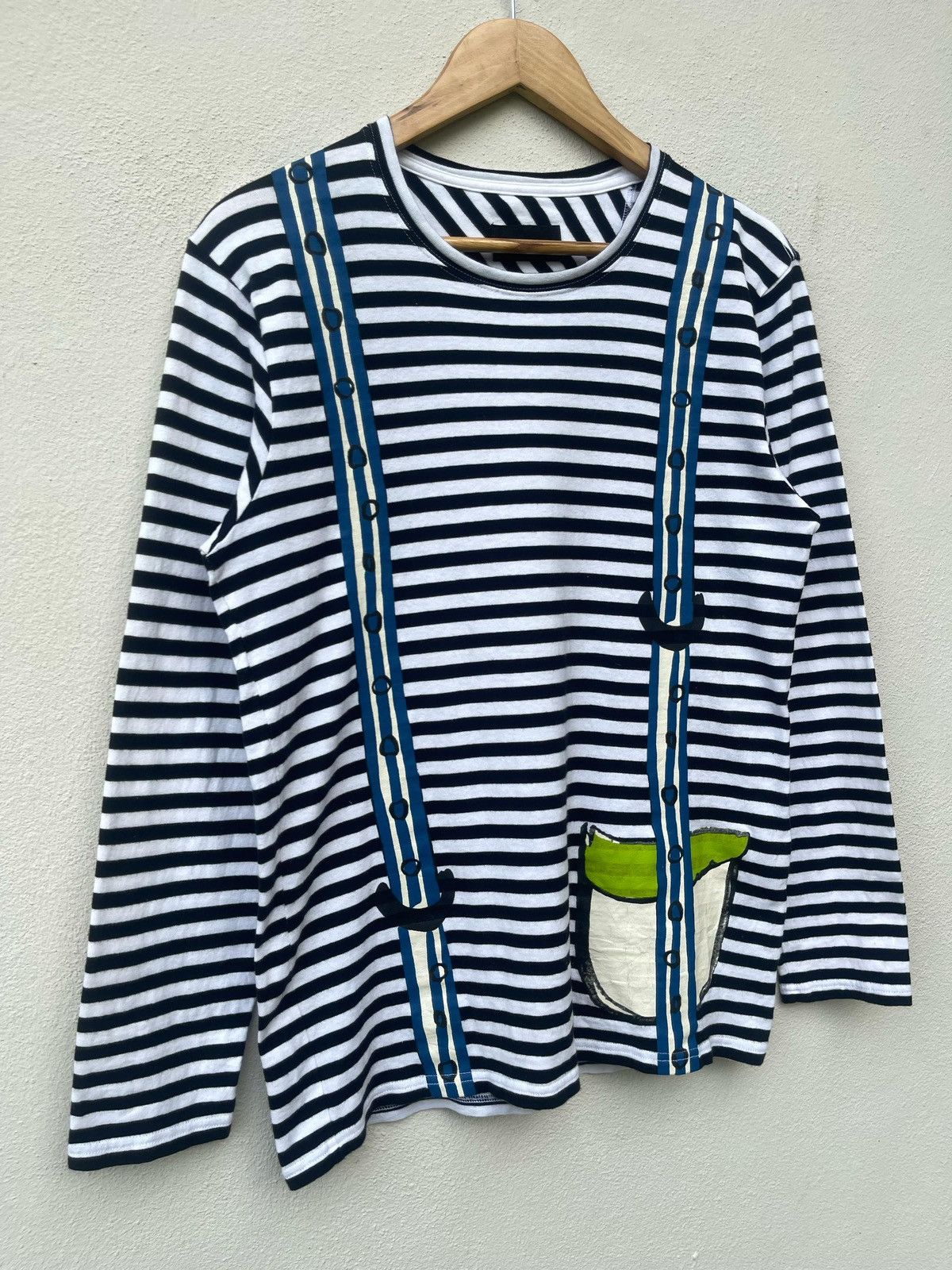 Issey Miyake × Japanese Brand × Tsumori Chisato Issey Miyake Tsumori Chisato Border Line Longsleeve Tee Size US M / EU 48-50 / 2 - 2 Thumbnail
