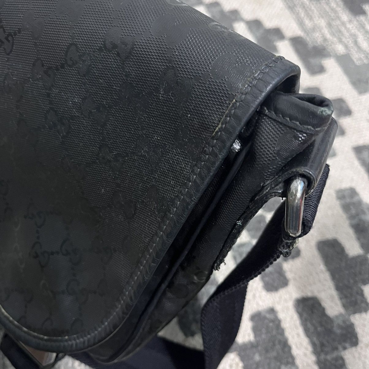 Gucci Gucci Messenger GG Supreme Lona Bandolera Hombre Black Size ONE SIZE - 3 Thumbnail