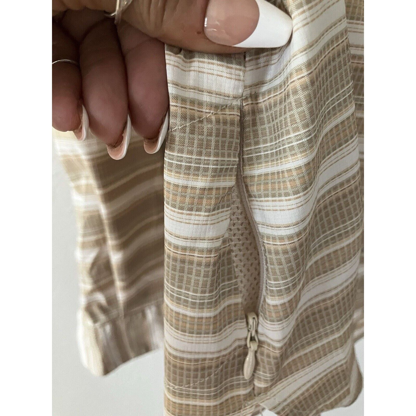 Columbia Columbia Button Up Shirt Women's Med Beige white Long Sleeve Size M / US 6-8 / IT 42-44 - 4 Thumbnail