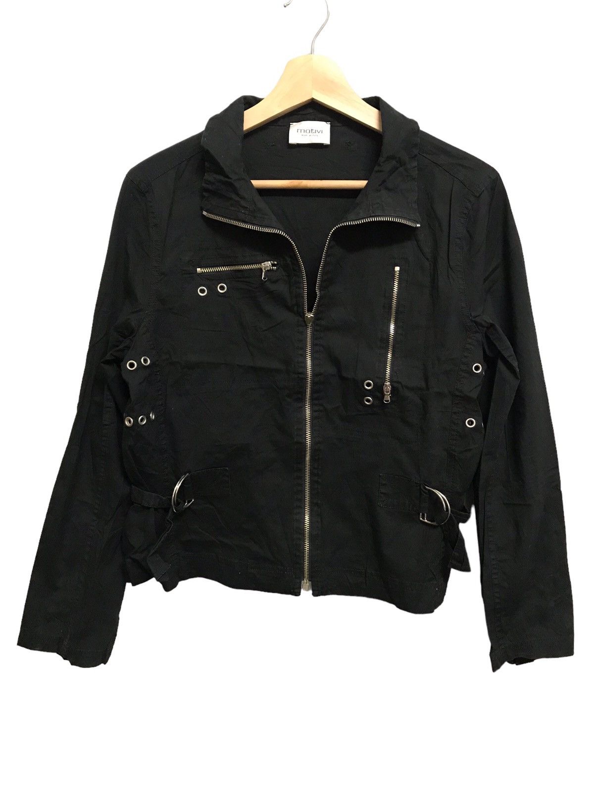 image of Motivi Made In Italy Seditionaries Punk Style Jacket in Black, Men's (Size Medium)