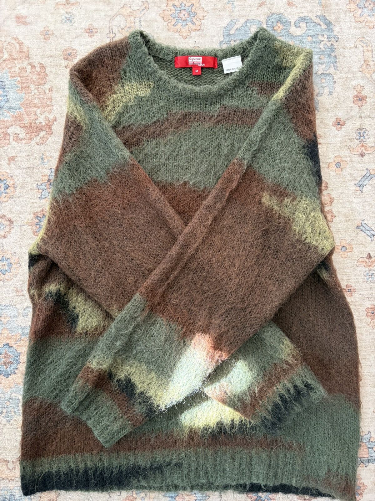 トップス Supreme JUNYA WATANABE Camo Sweater M Supreme JUNYA WATANABE COMME des GARÇONS MAN Brushed Camo Sweater