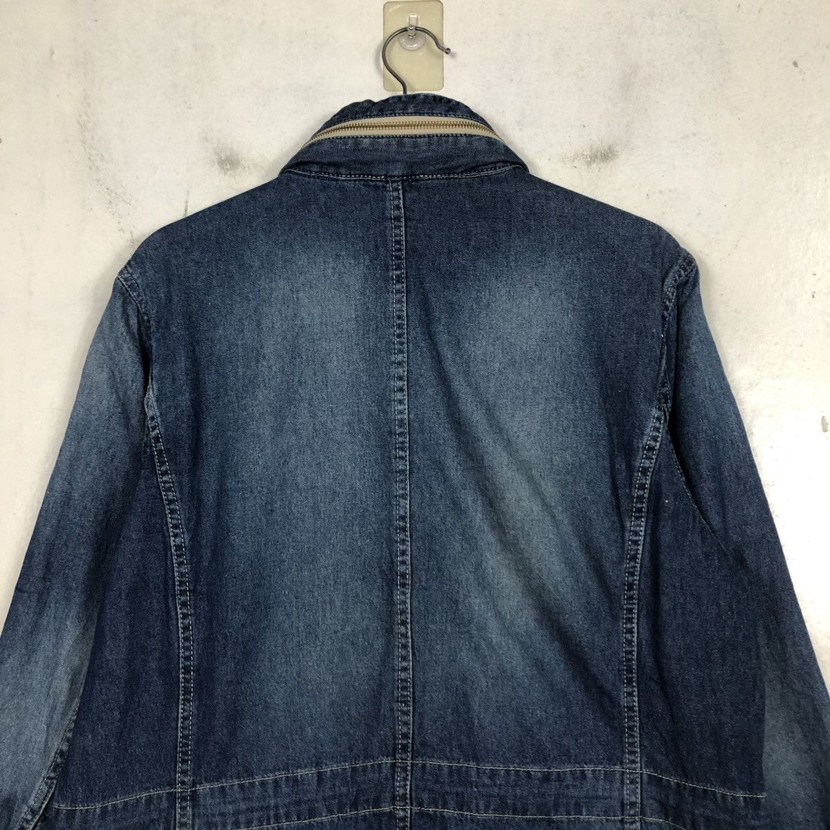 Avirex 💥VINTAGE DENIM BIKER JACKET AVIREX USN MILITARY Size US L / EU 52-54 / 3 - 11 Thumbnail