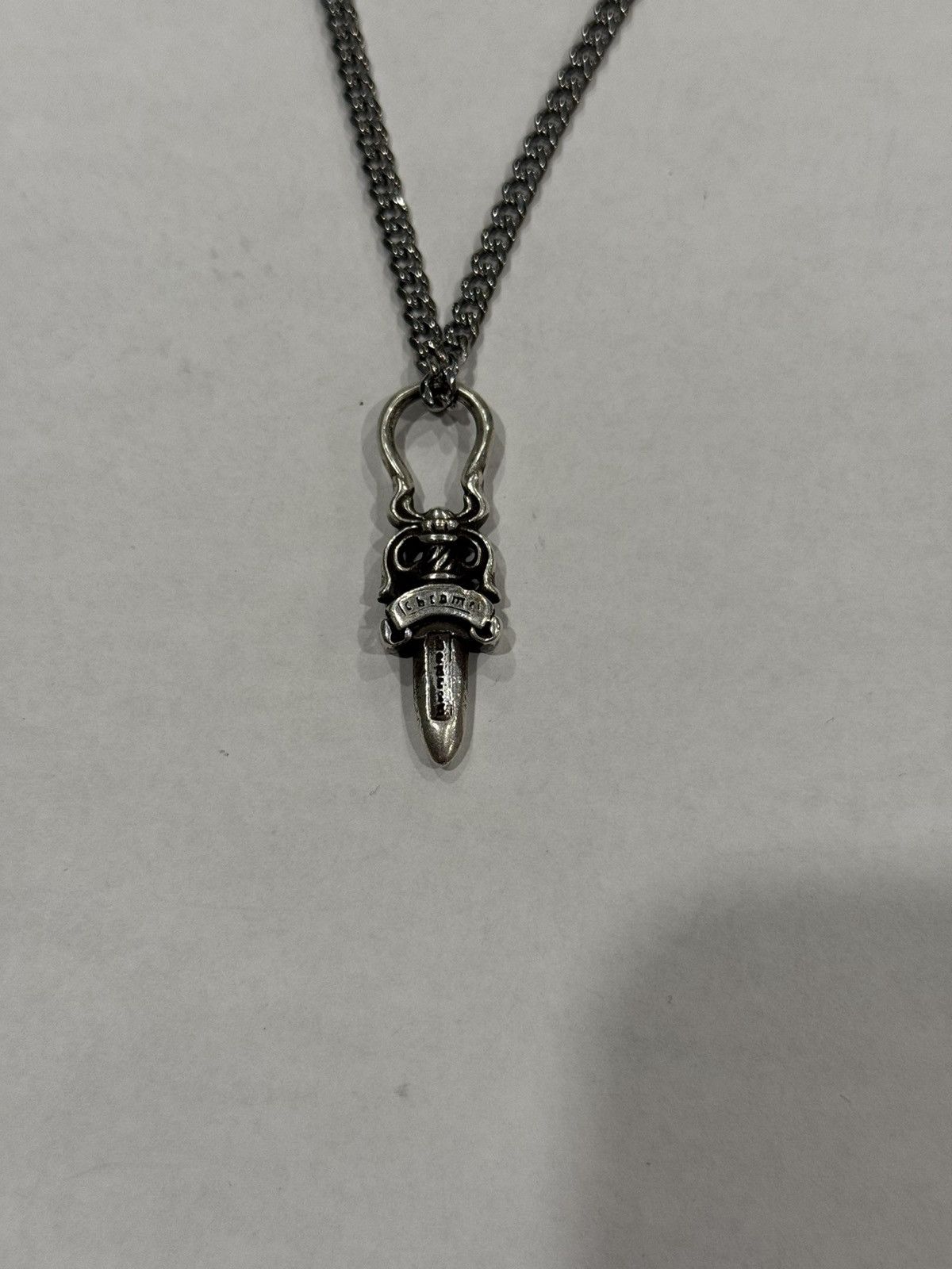 Chrome Hearts Chrome Hearts Dagger Pendant Silver Cuban Chain Necklace 925 Size ONE SIZE - 10 Thumbnail