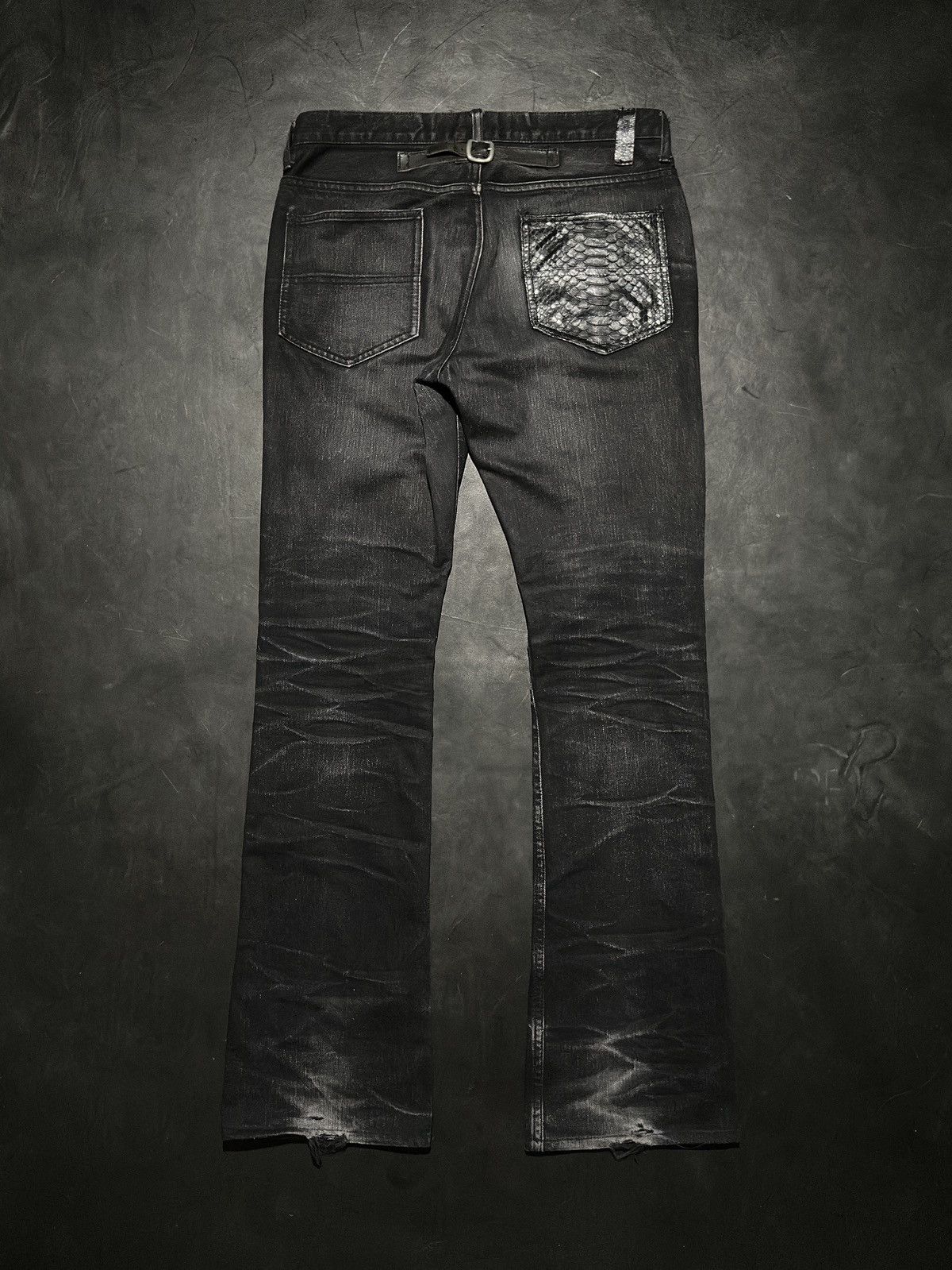 Isamu Katayama Backlash A/W 2010 Python Pocket Bootcut Denim Size US 33 - 1 Thumbnail