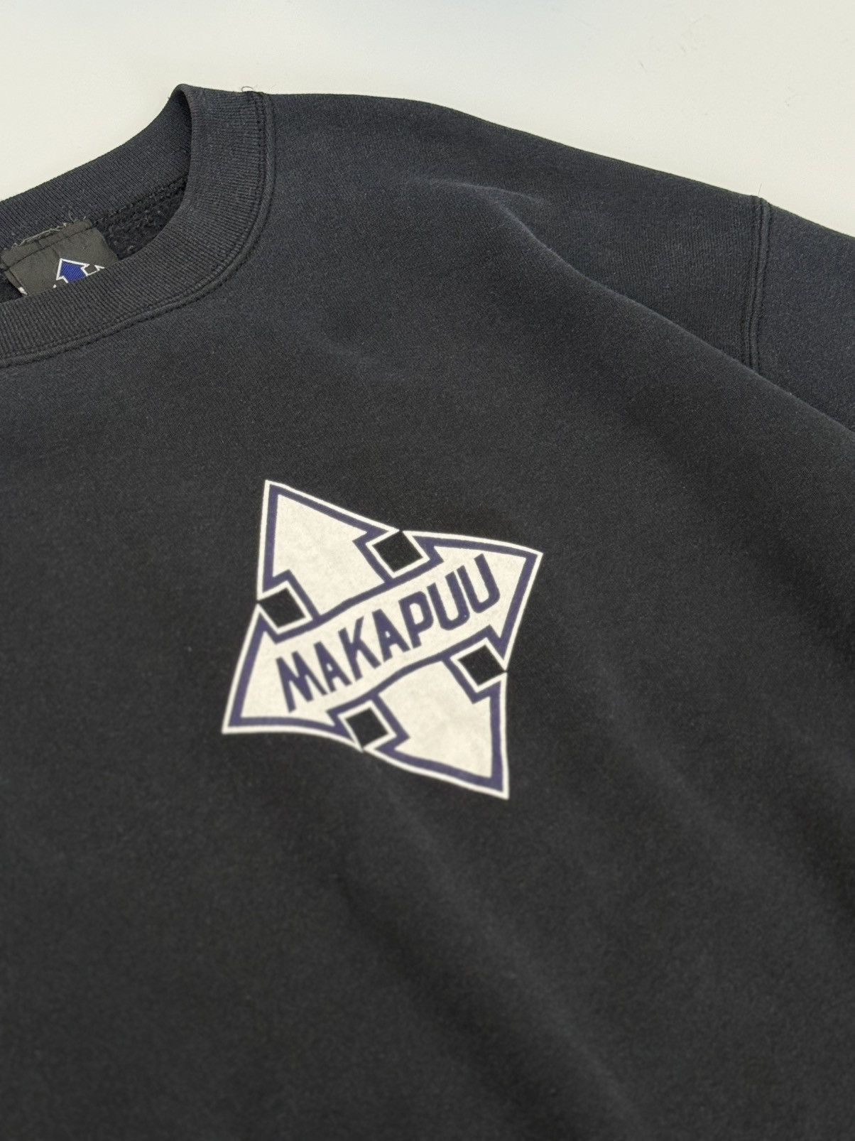 Fruit Of The Loom 🔥 Makapuu Hawaii Big logo Sweat Surf 90s Beach Streetwear Size US L / EU 52-54 / 3 - 5 Thumbnail