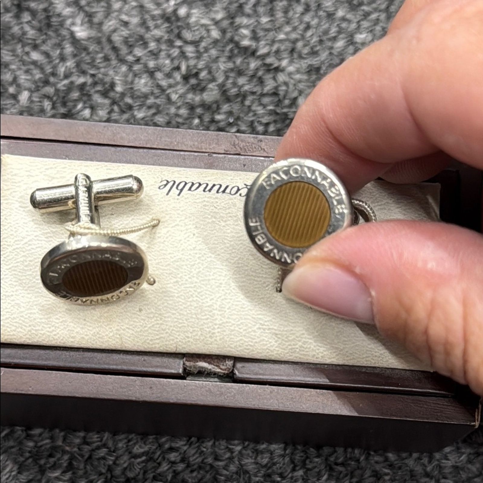Faconnable NWOT Faconnable Silver and Gold Cufflinks Size ONE SIZE - 1 Thumbnail