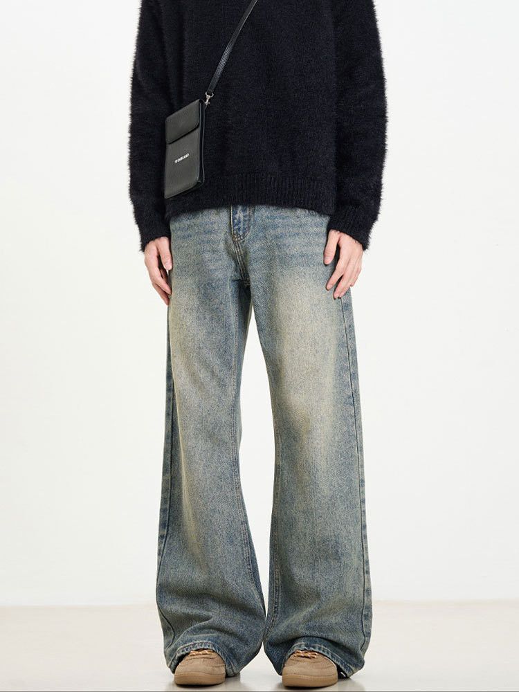 Japanese Brand × Jean Men's vintage washed distressed flared jeans Size US 32 / EU 48 - 6 Thumbnail
