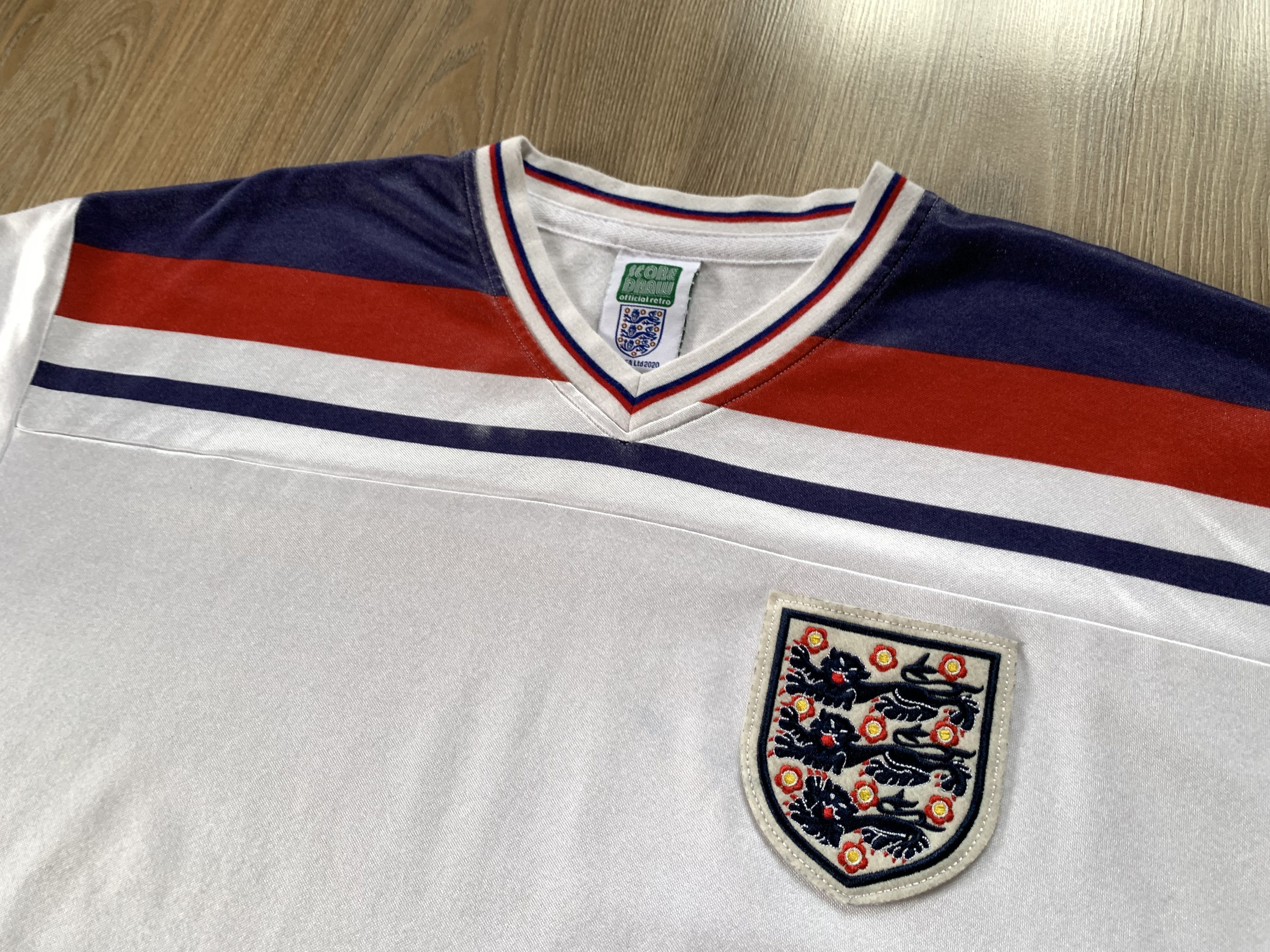 Vintage Vintage Score Draw England T-Shirt Jersey Size US XL / EU 56 / 4 - 4 Thumbnail