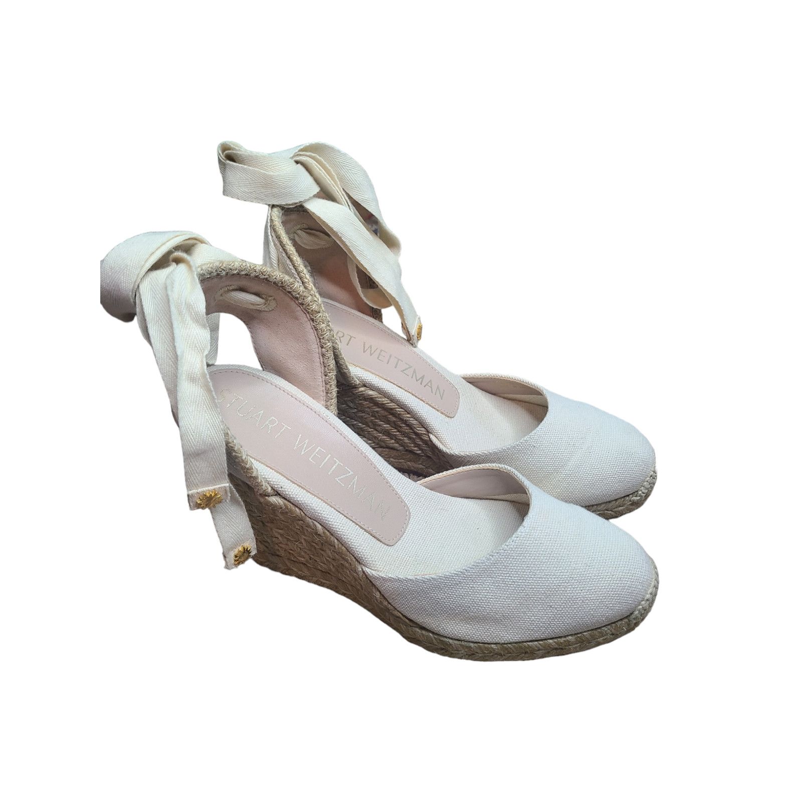 Stuart Weitzman Stuart Weitzman Marguerita Espadrille Ankle-Tie Wedge Size US 5.5 / IT 35.5 - 3 Thumbnail