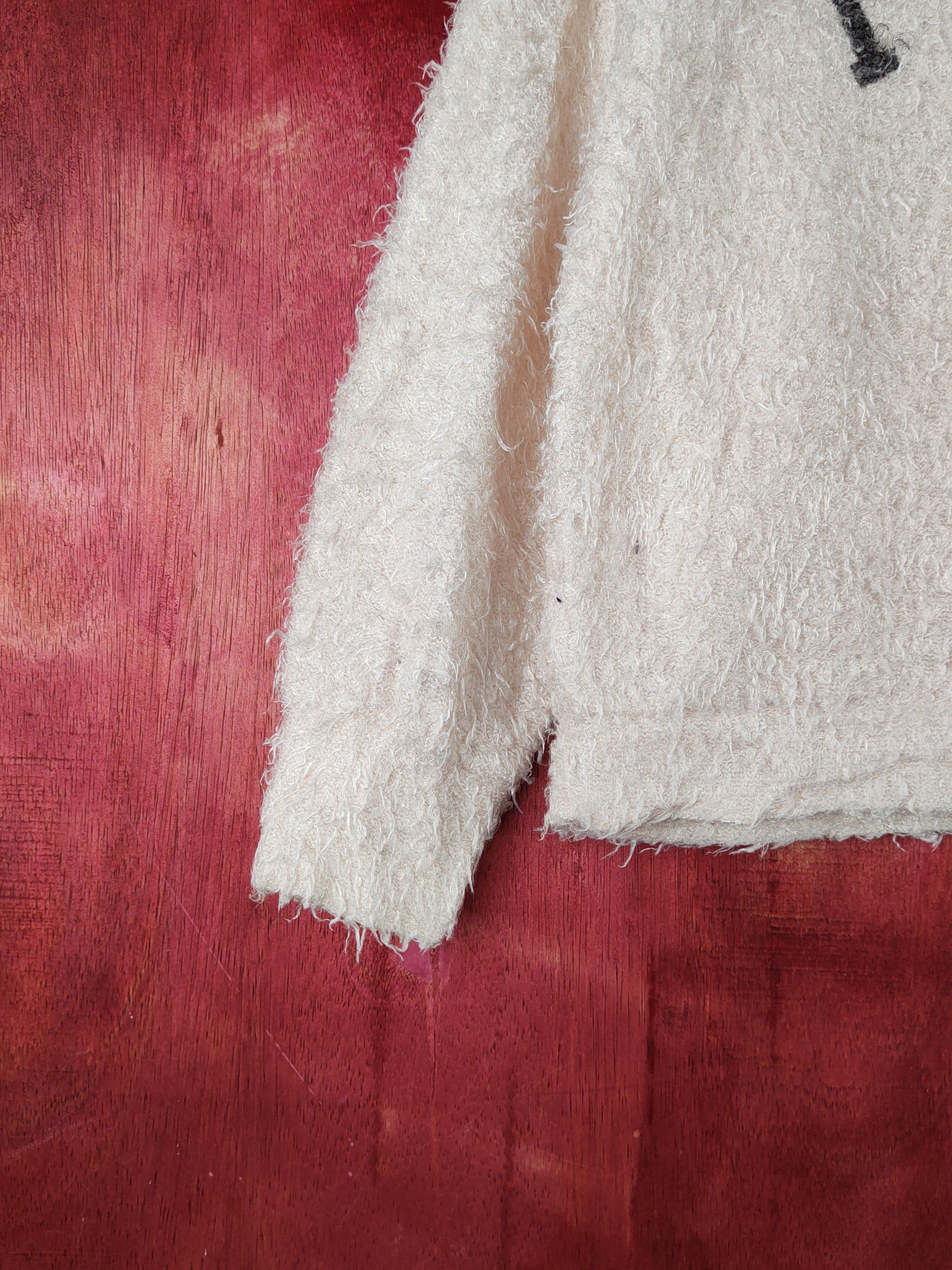 Japanese Brand Galyge Light Peach Shag Shaggy Fur Mohair Knitwear #S1929 Size S / US 4 / IT 40 - 4 Thumbnail