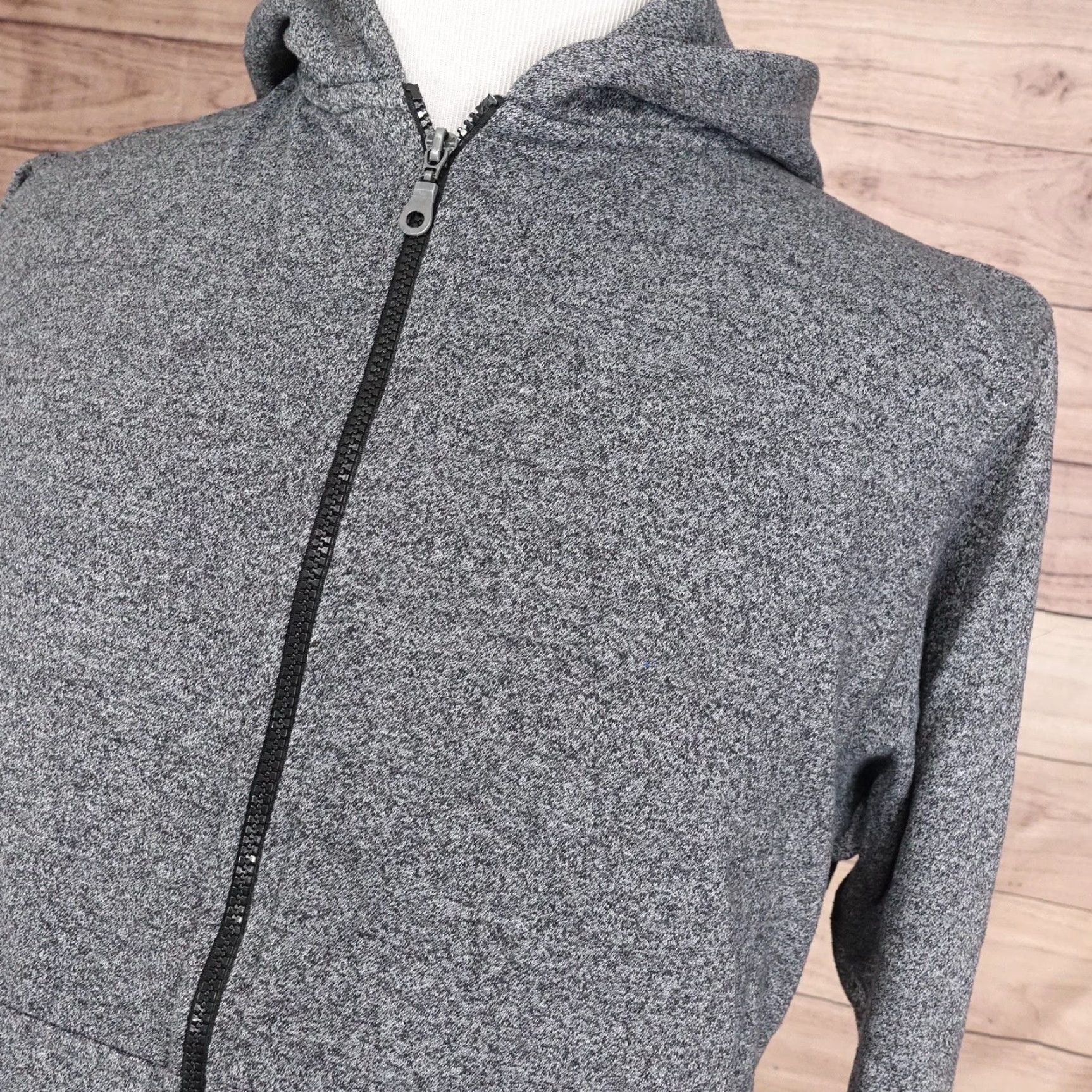 Phat Farm PHAT FARM Hoodie Mens M Gray Full Zip Sweatshirt 100% Polyester Hooded Front Zipper Logo Patch Size US M / EU 48-50 / 2 - 2 Thumbnail