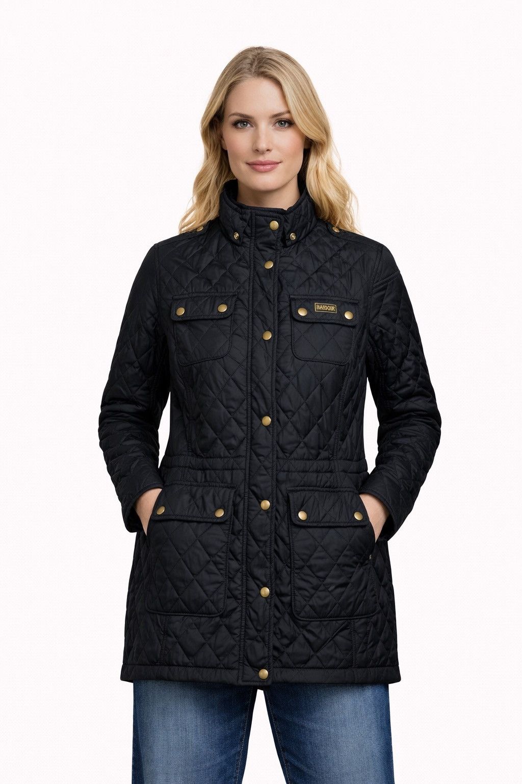 Barbour Barbour Quilted Intl Enduro Women’s Parka Jacket Black Size XL / US 12-14 / IT 48-50 - 1 Thumbnail