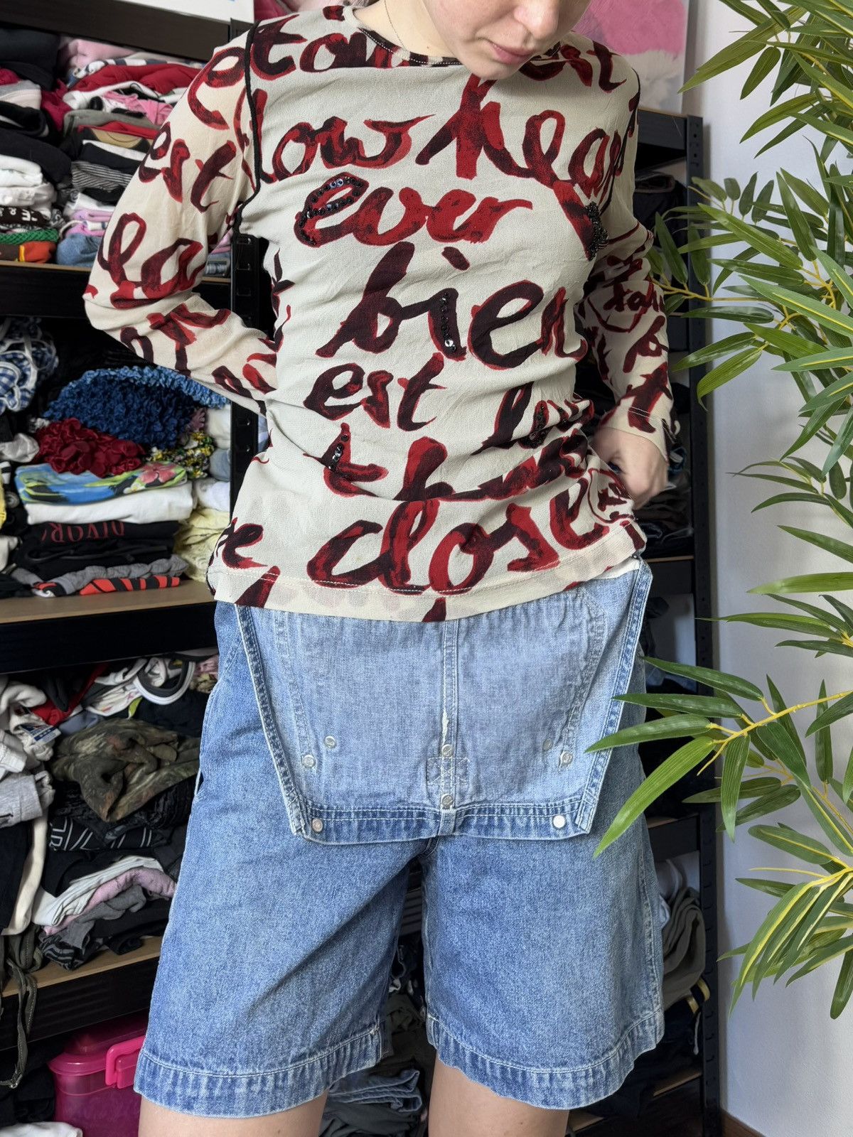 Vintage VINTAGE JEAN PAUL GAULTIER STYLE MESH PRINTED LONG SLEEVE Size M / US 6-8 / IT 42-44 - 2 Thumbnail