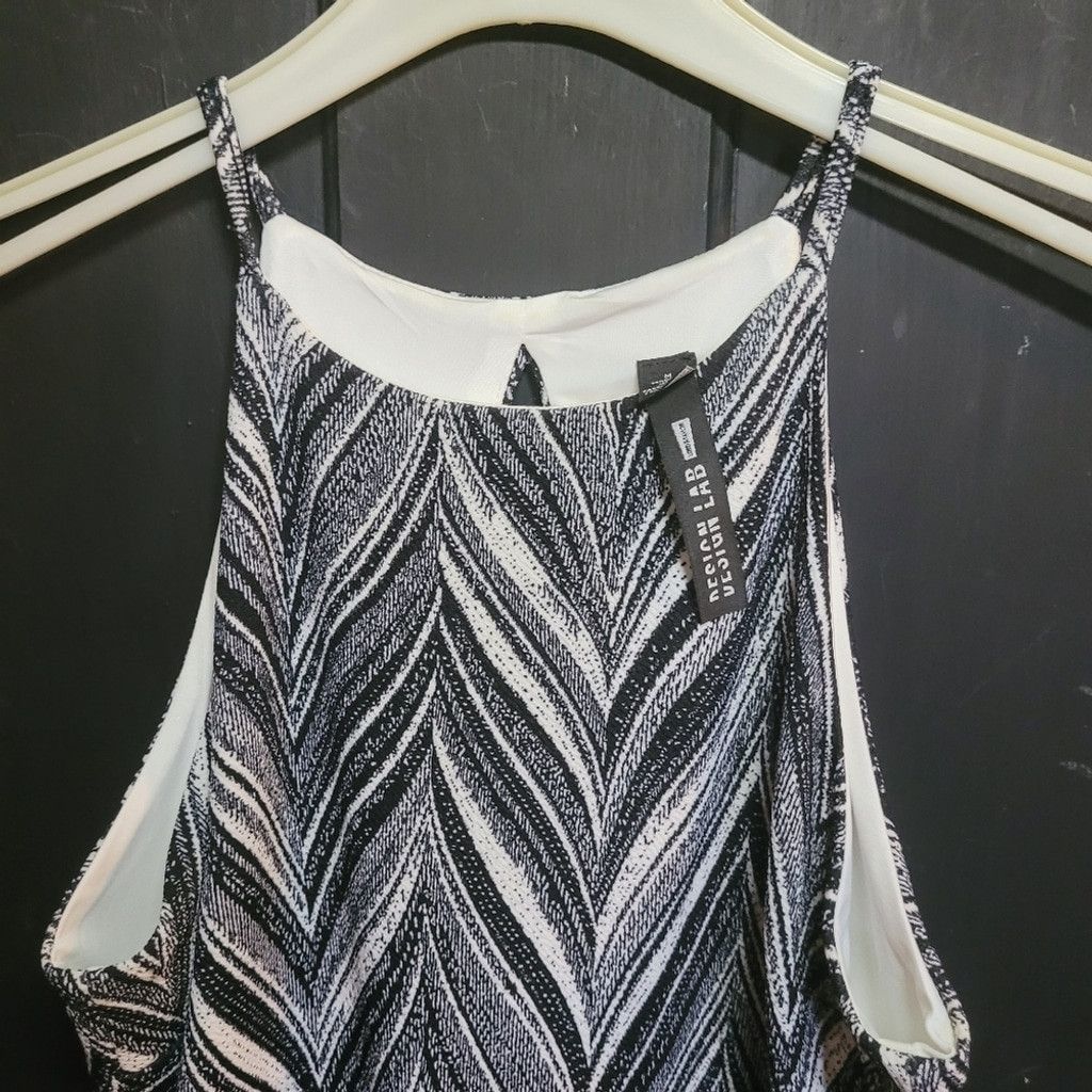 Designer Design Lab, beautiful black and white dress, Size M, nwot Size L / US 10 / IT 46 - 2 Thumbnail