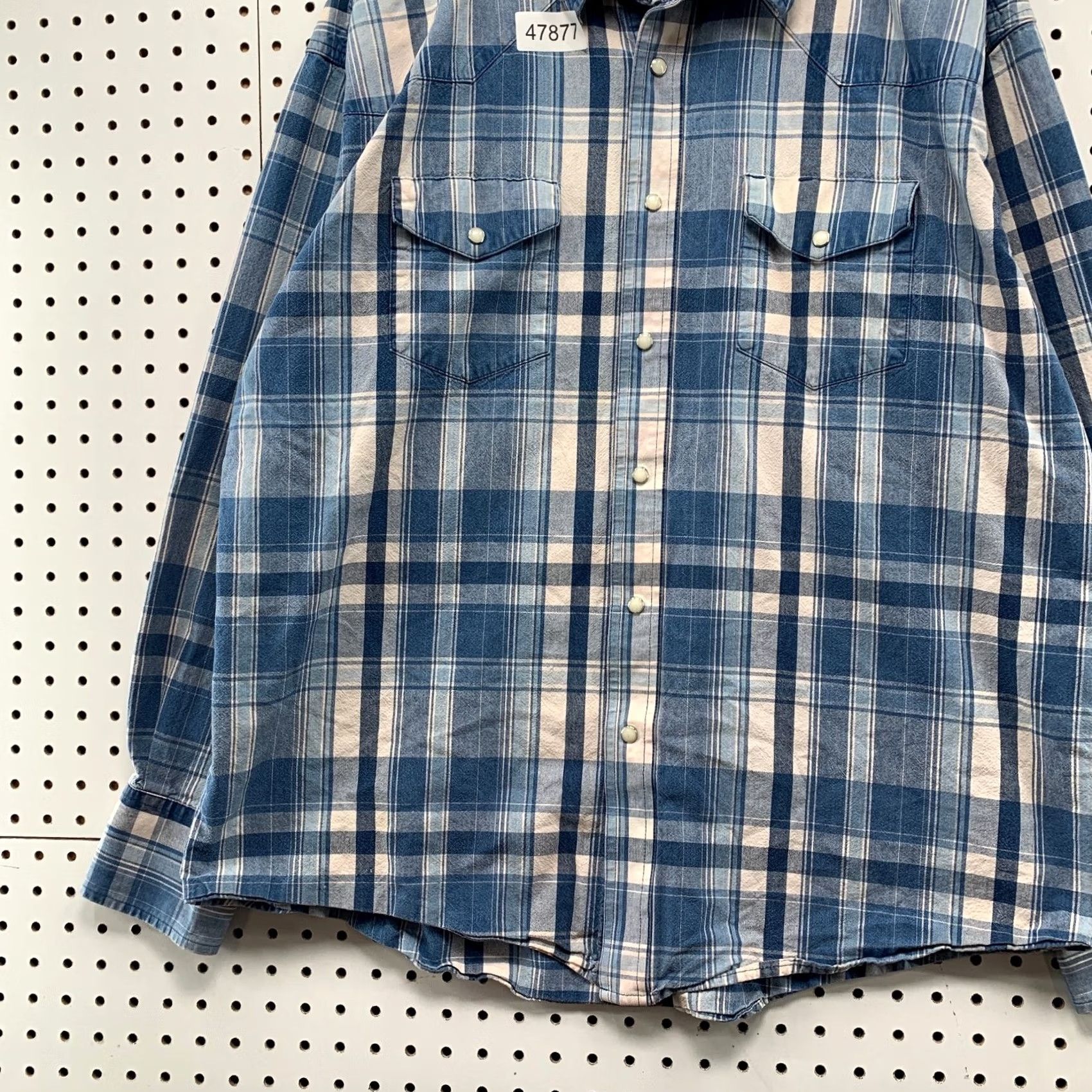 Wrangler VINTAGE Wrangler Western Snap Shirt Mens XL Blue Plaid Denim Chambray Wrangler Western Snap Shirt XL Blue Plaid Denim Chambray Mens Size US XL / EU 56 / 4 - 5 Thumbnail