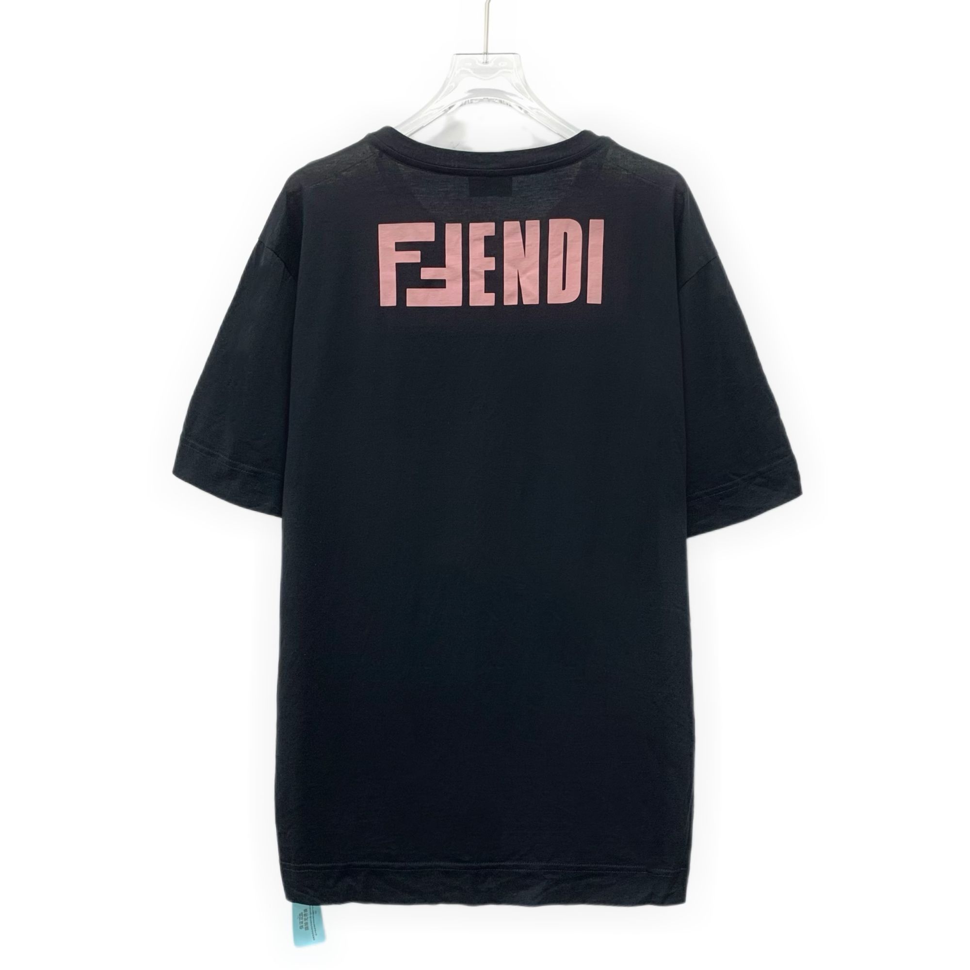 Fendi Fendi Black & White Color-Blocked "Freedom" Print Cotton Rou Size US M / EU 48-50 / 2 - 7 Thumbnail